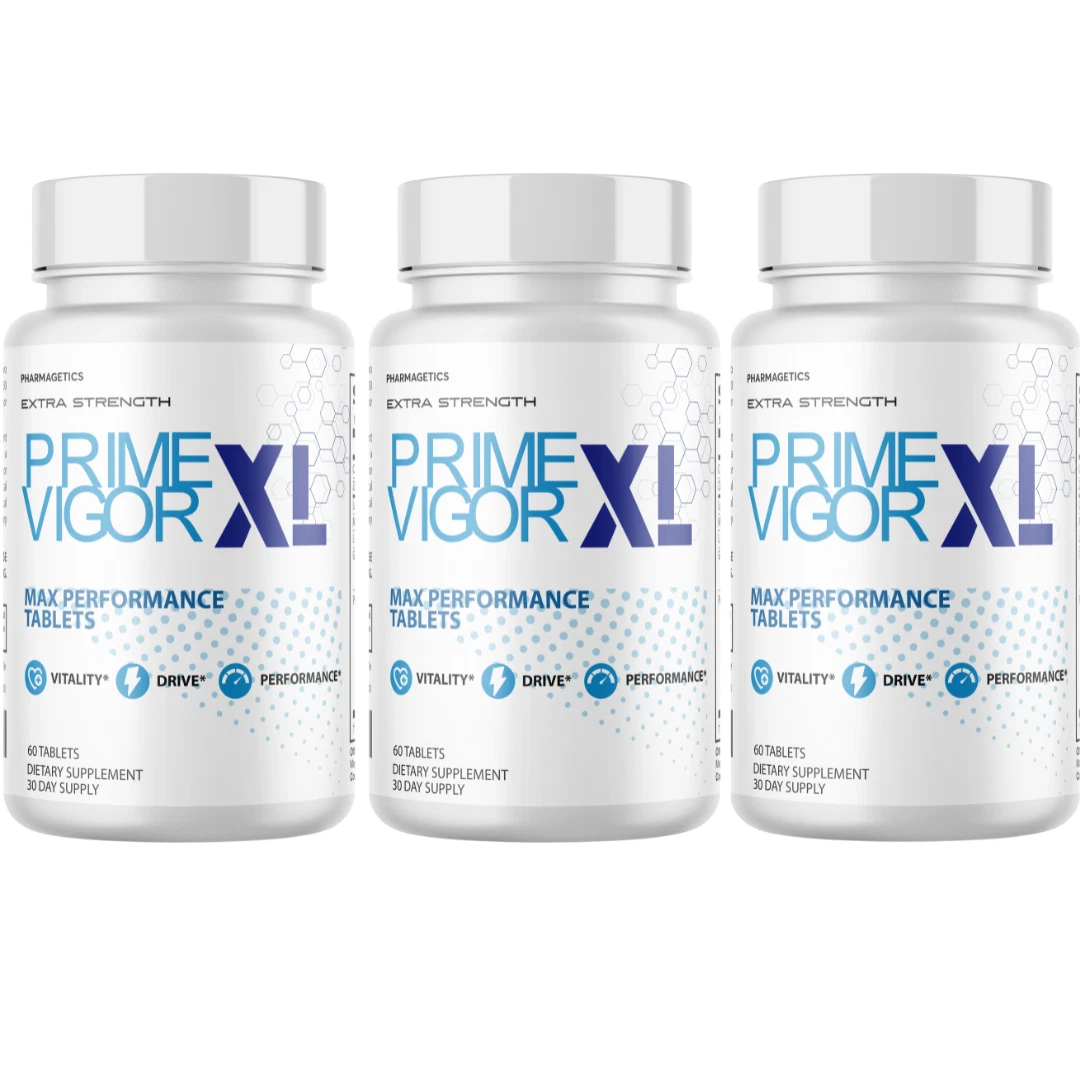 Prime Vigor XL Male Performance Supplement, Vitality & Drive Support -3 Bottles