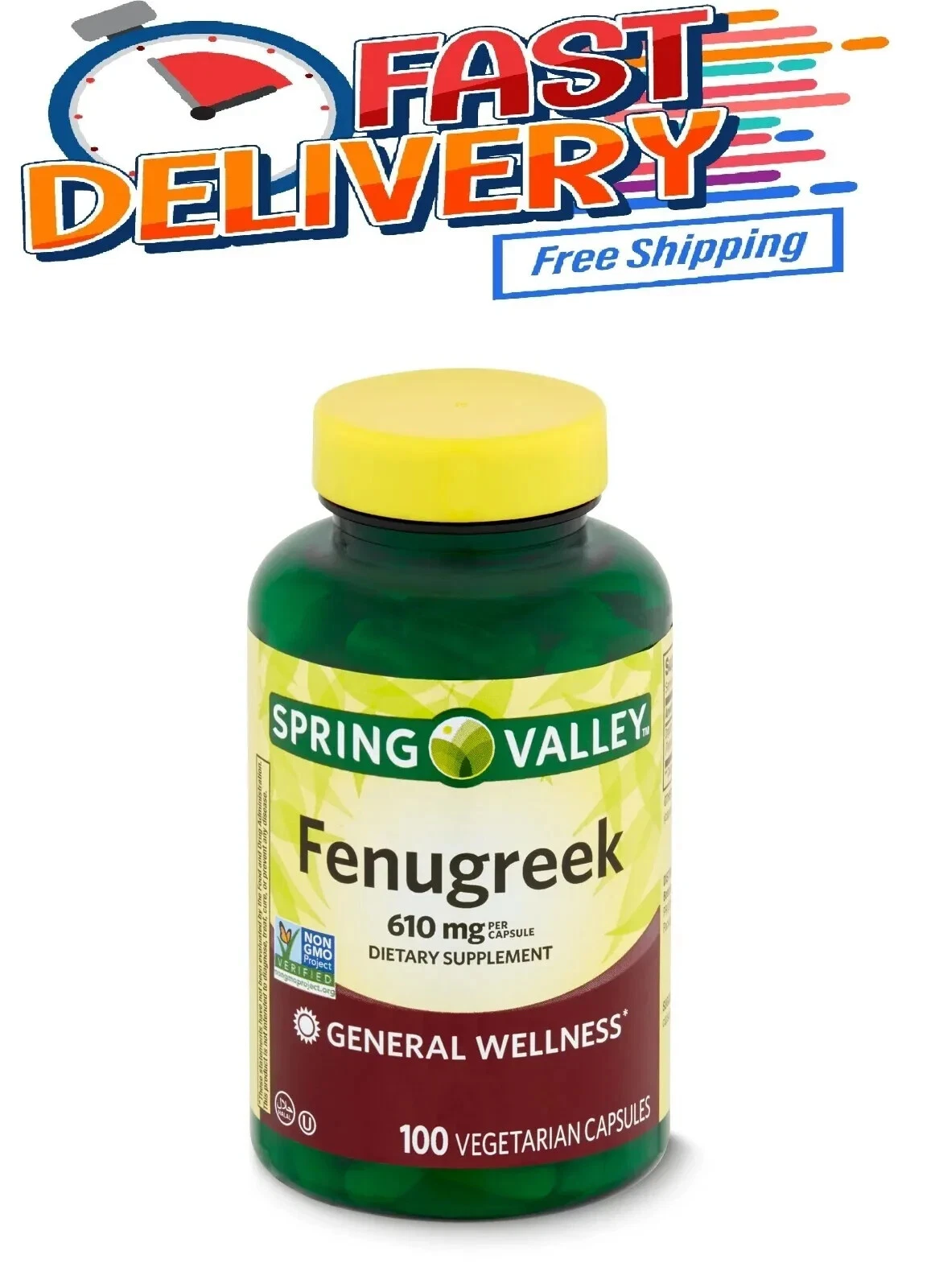 Spring Valley Fenugreek Dietary Supplement, 610 mg, 100 Count