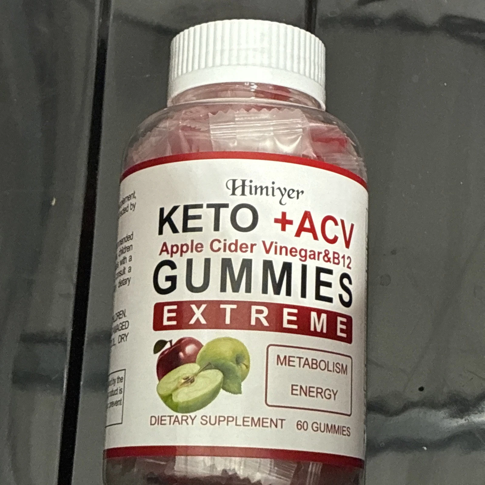 Himiyer Keto + ACV Apple Cider Vinegar B12 Gummies 60 ct exp: 03/2027