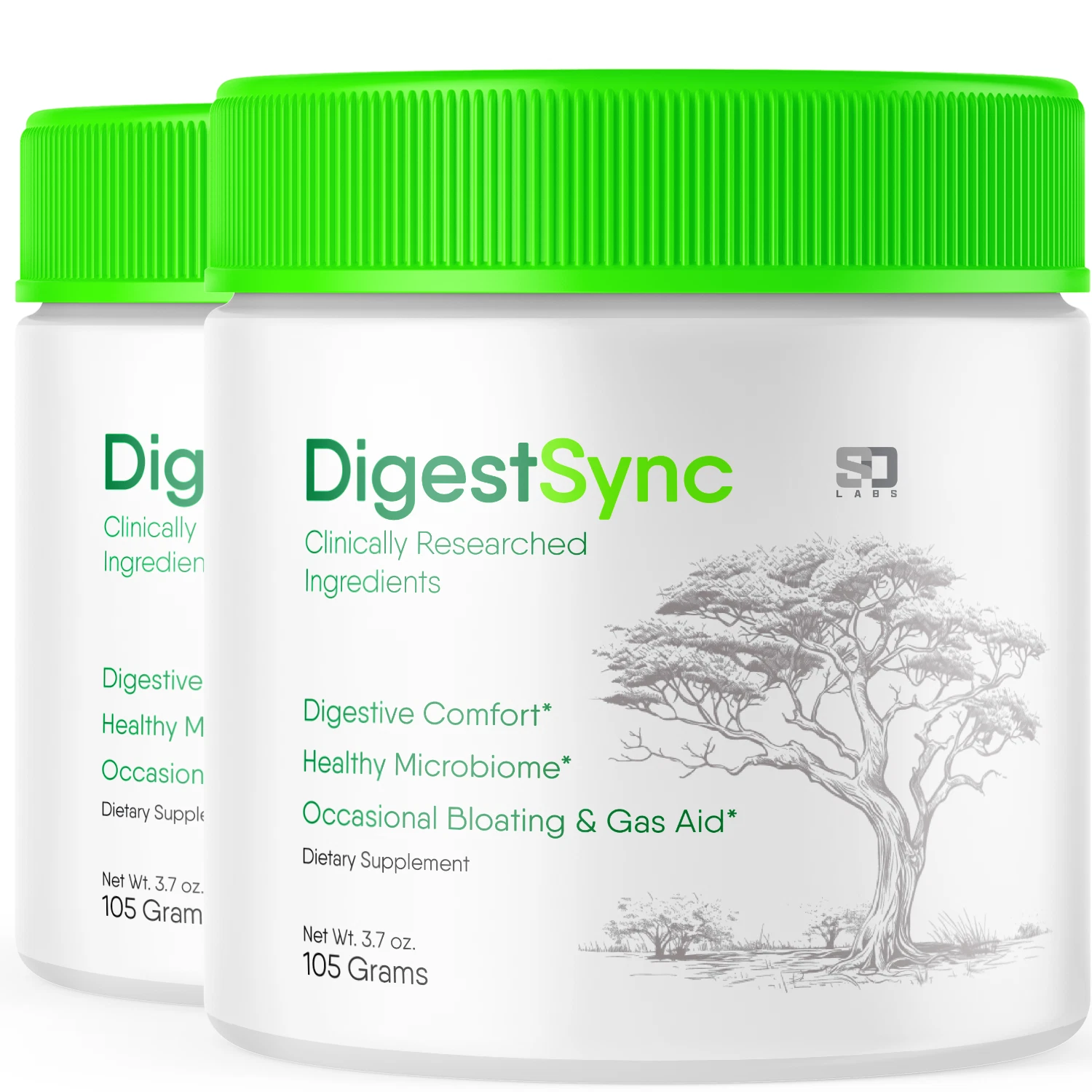 DigestSync Powder - Digestive Balance and Well-Being Support (2 Pack)