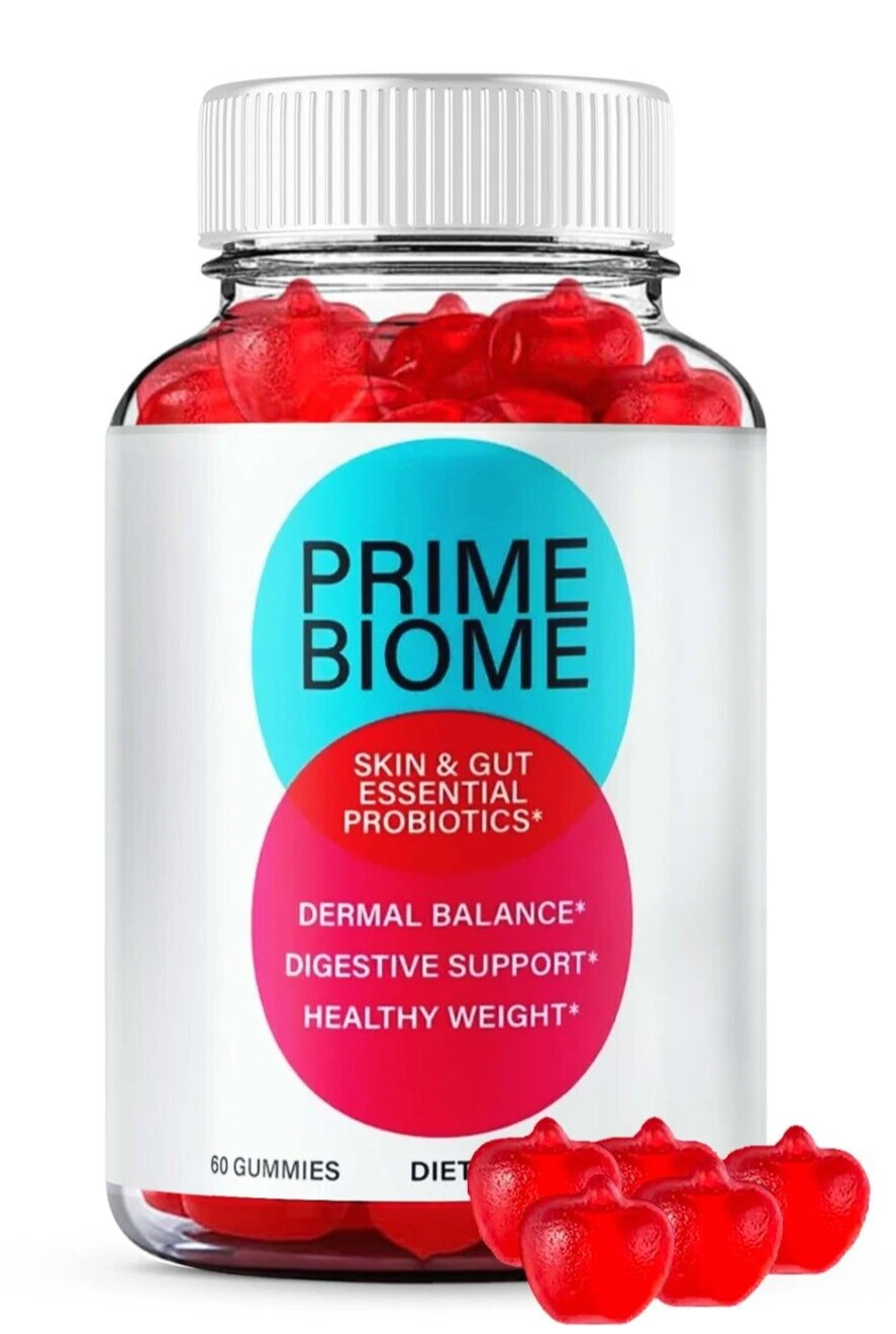[186929922777] (1 Pack) Prime Biome Gummies, PrimeBiome Supports Gut & Skin Health Gummy