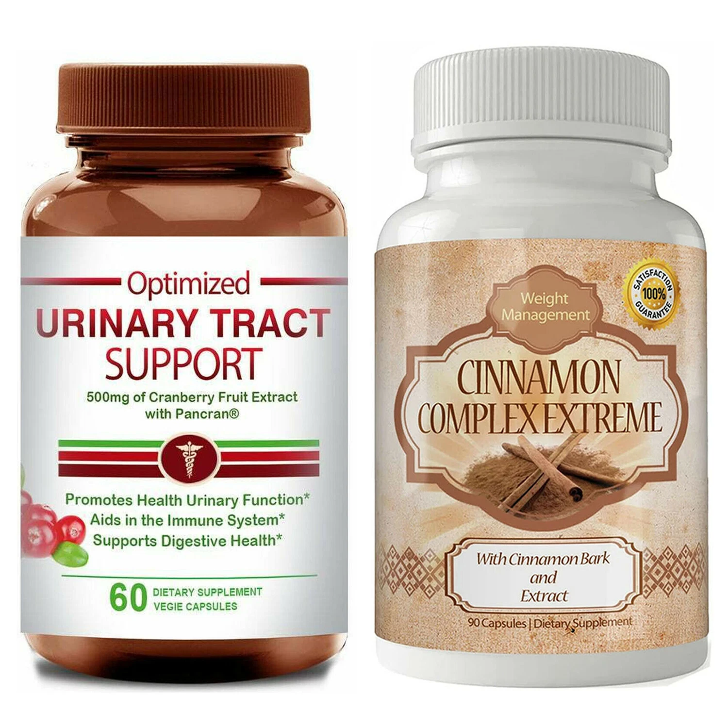 Urinary Tract Infection Pain Relief & Cinnamon Extract Weight Loss Supplement