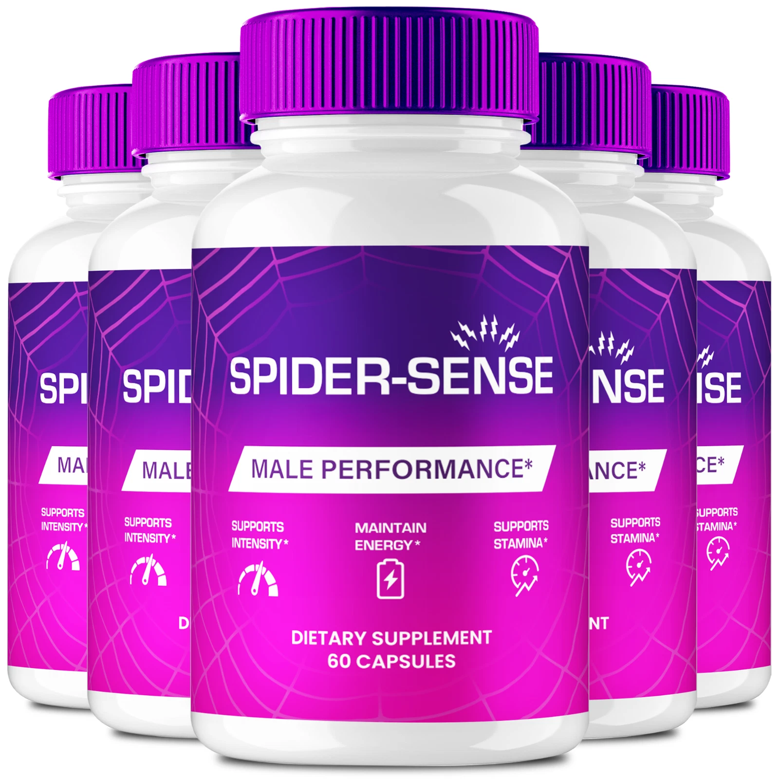 (5 Pack) Spider Sense Men Ed Pills, SpiderSense Male Supplement Capsules