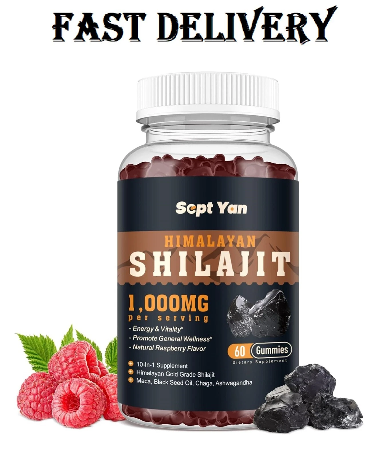 Shilajit Gummies 1000mg - Shilajit Pure Himalayan Organic for Men & Women 85+...