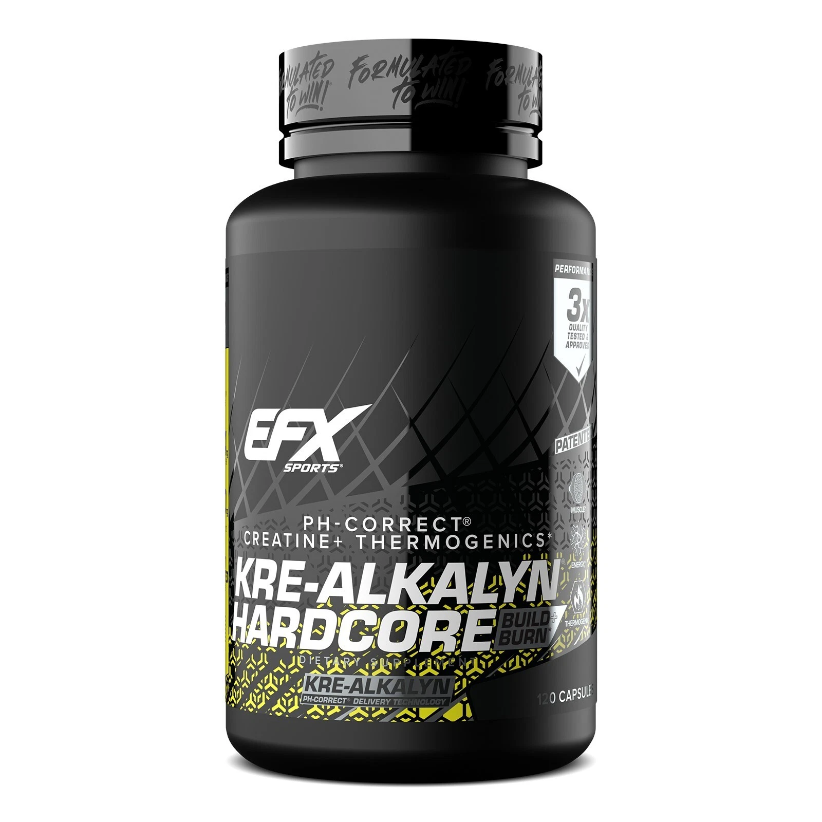 EFX KRE ALKALYN HARDCORE Creatine Thermogenic Fat Loss Energy 120 Capsules