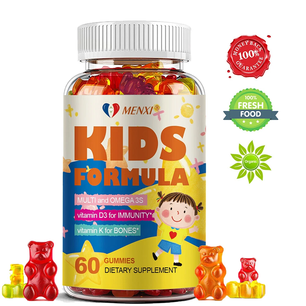 60PCS Zinc & Elderberry Kids Gummies - Cold Defense & Growth Nutrient Blend