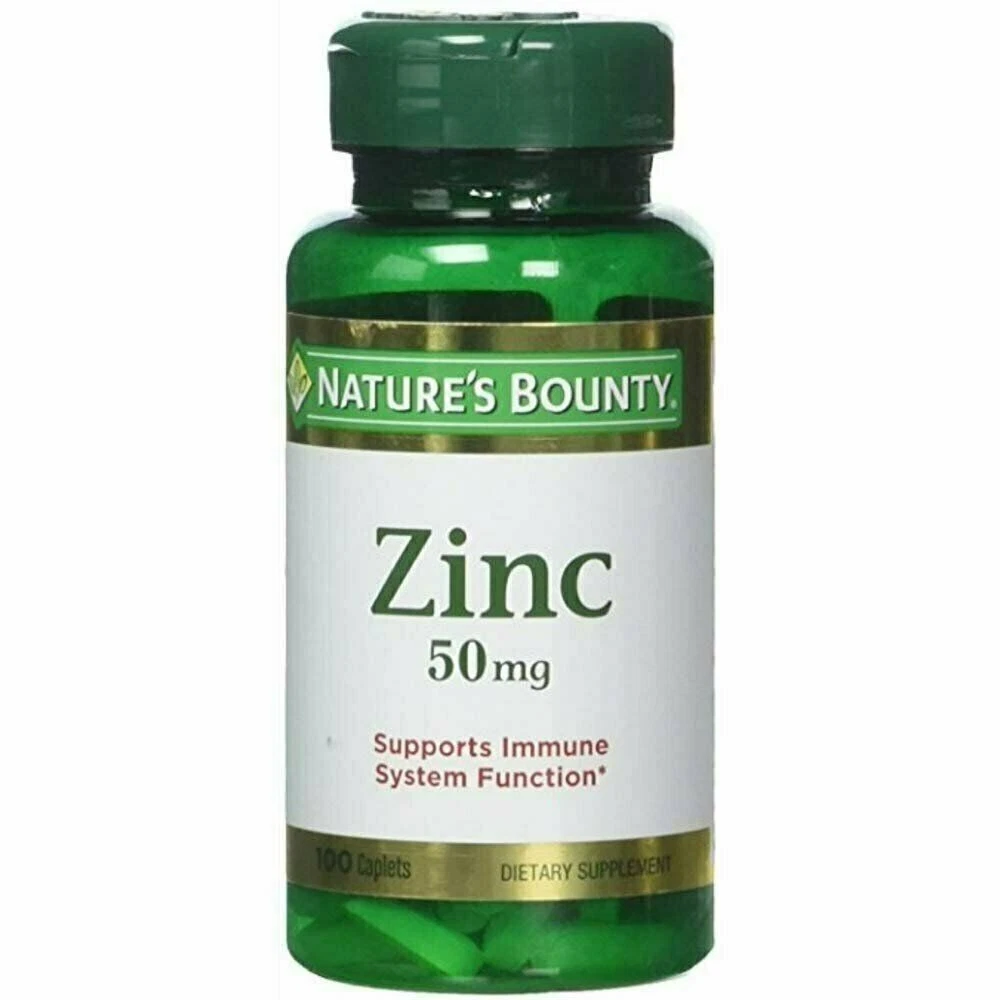 Nature's Bounty Zinc Antioxidant & Immune Supports 50 mg 100 Count Pack of 2