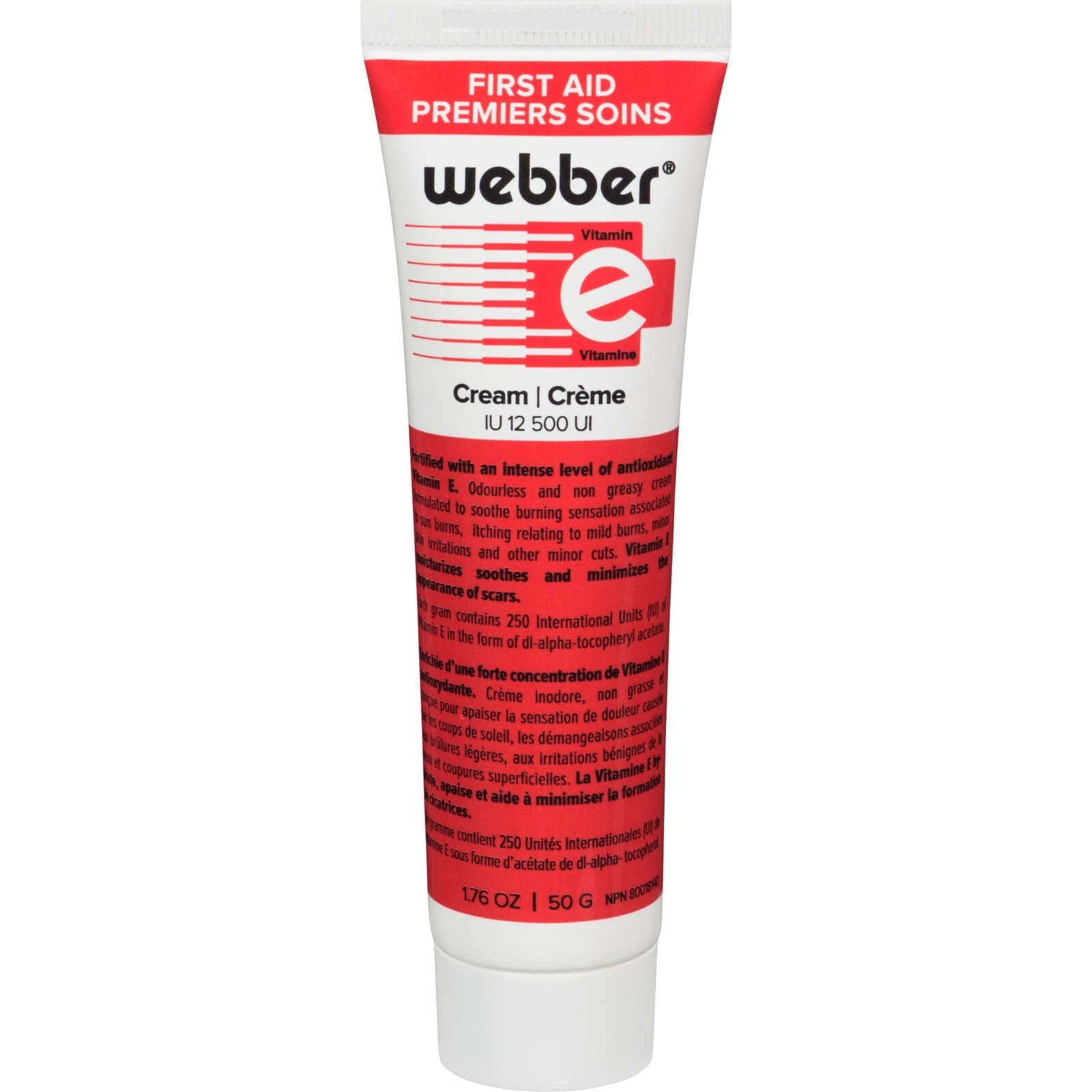 [126381867970] Webber Naturals Webber First Aid Vitamin E Cream Odorless Non-Greasy 50g NEW