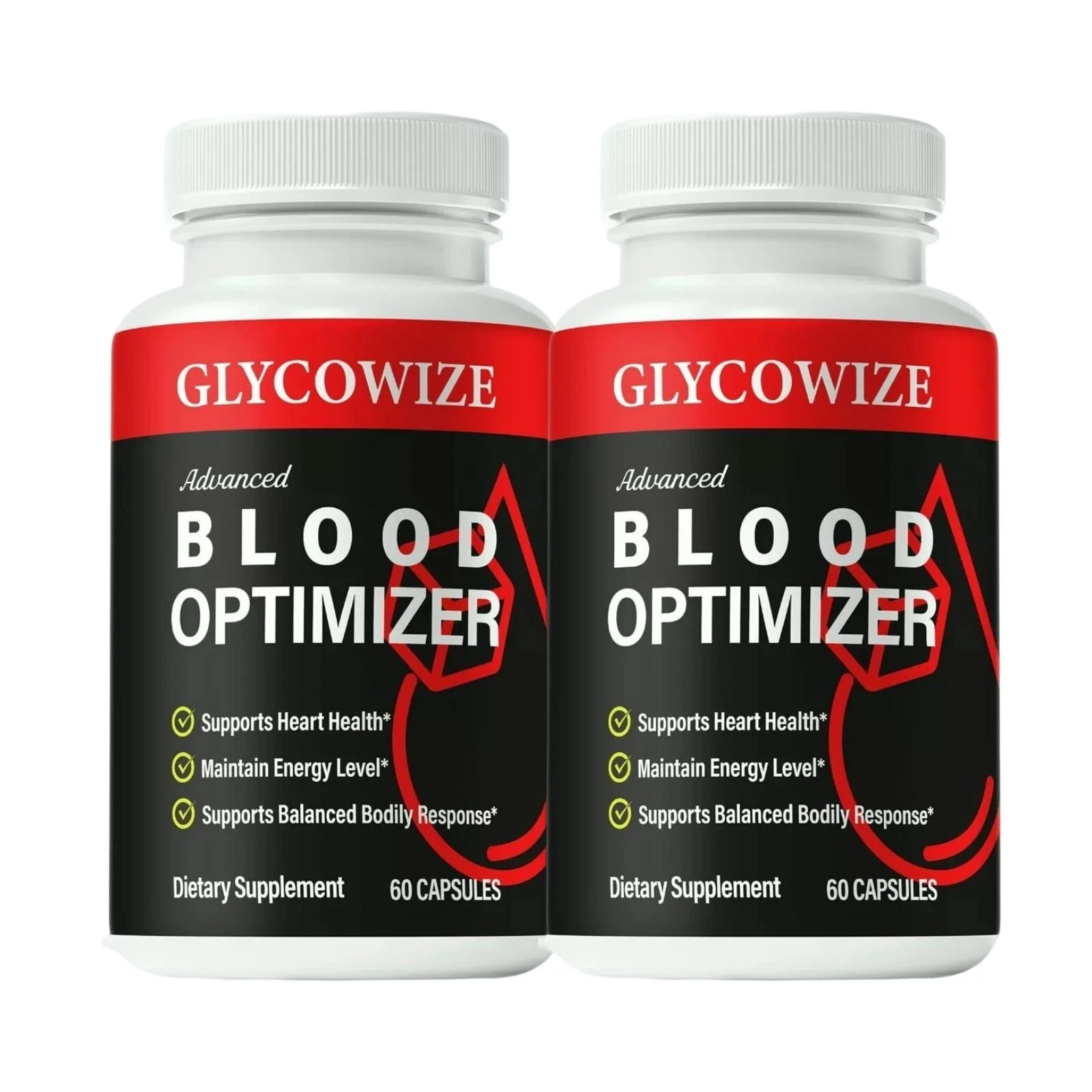 2-Pack Glycowize Blood Optimizer - Glyco Wize Blood Support Pills (120 Capsules)
