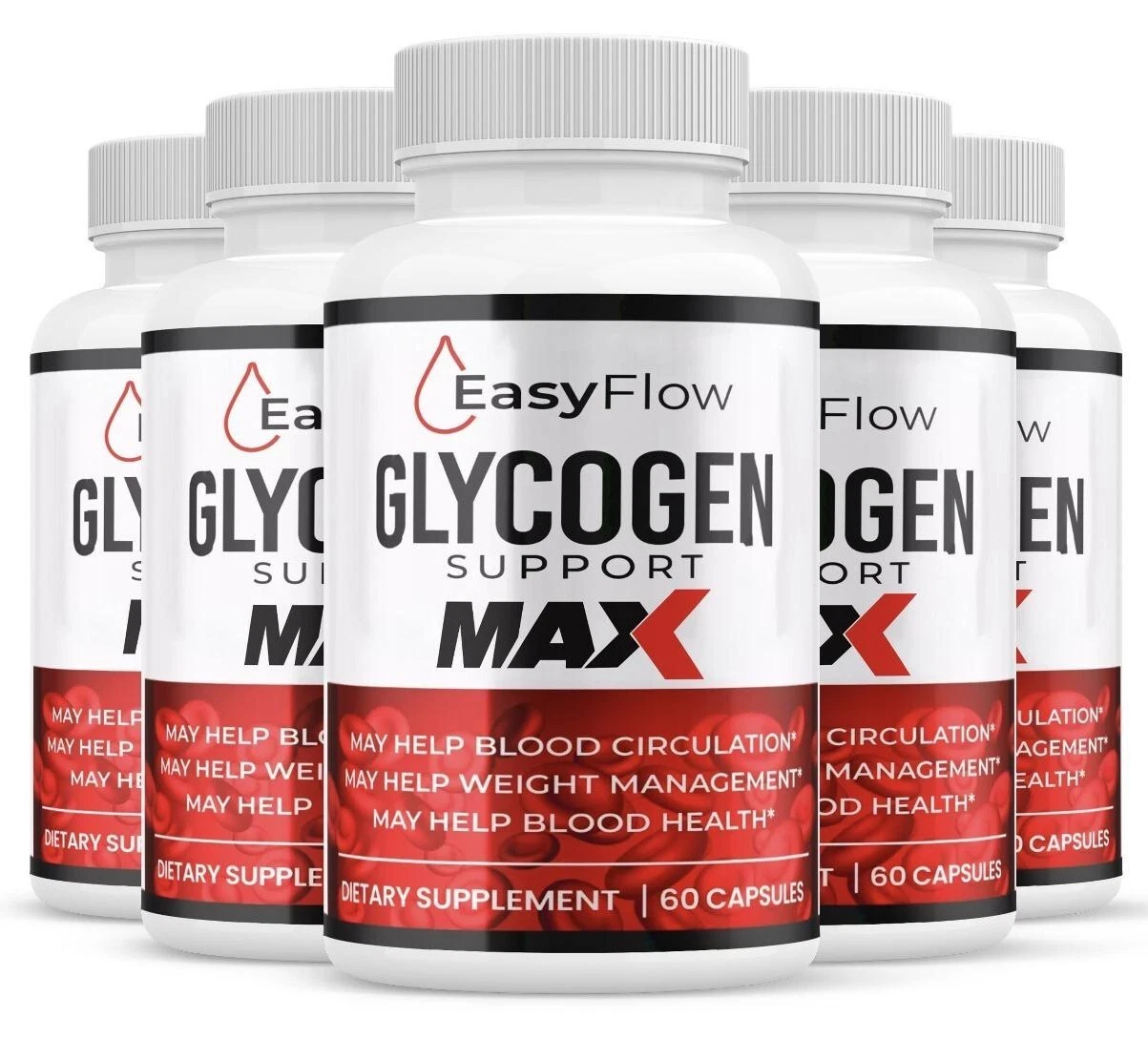 EasyFlow Glycogen MAX Support Pills, Easy Flow Capsules Blood Support (5 Pack)