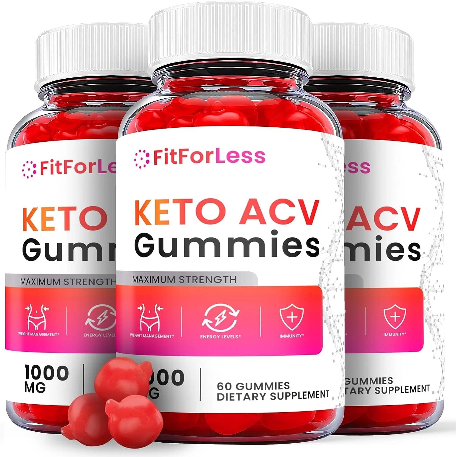 FitForLess Keto Gummies - Fit For Less ACV Keto Gummies For Weight Loss (3 Pack)
