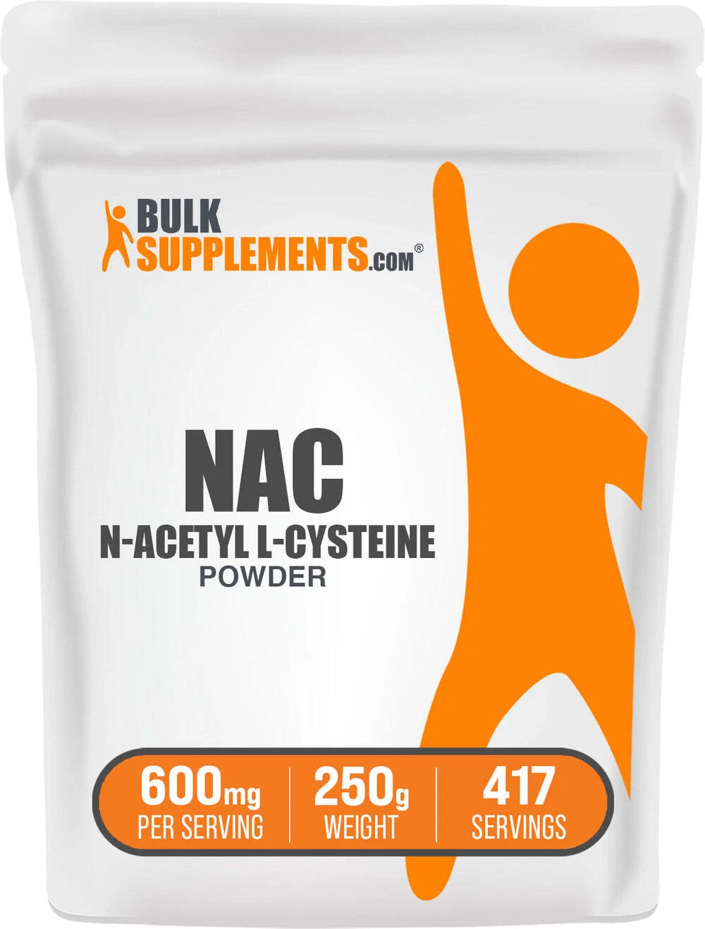 BulkSupplements N-Acetyl L-Cysteine Powder - 600mg per Serving