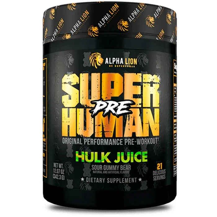 Alpha Lion Super Human PRE Original Pre-Workout 21 FULL Servings Hulk Juice