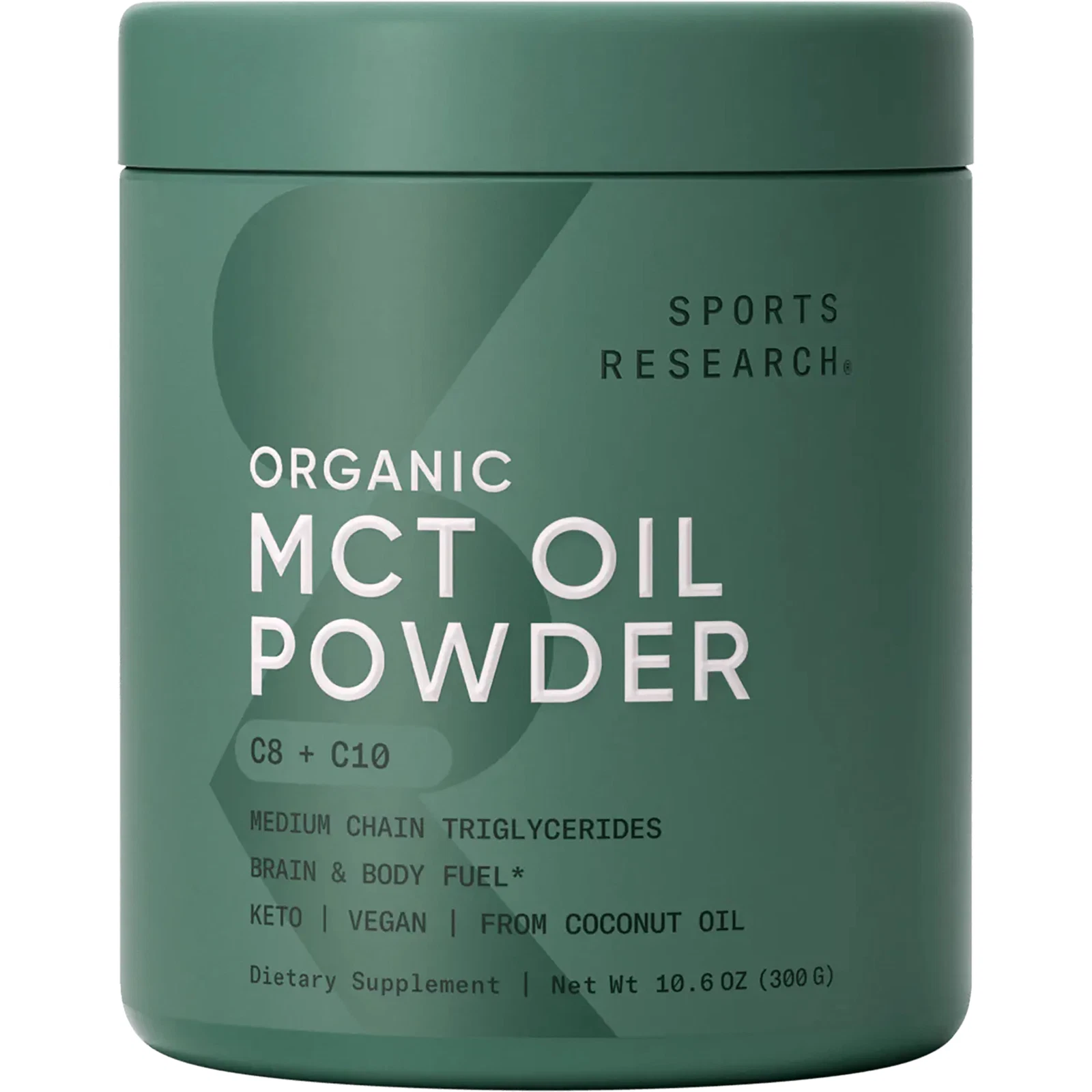 Sports Research MCT Oil Powder Dietary Supplement - 30 Servings - Unflavored