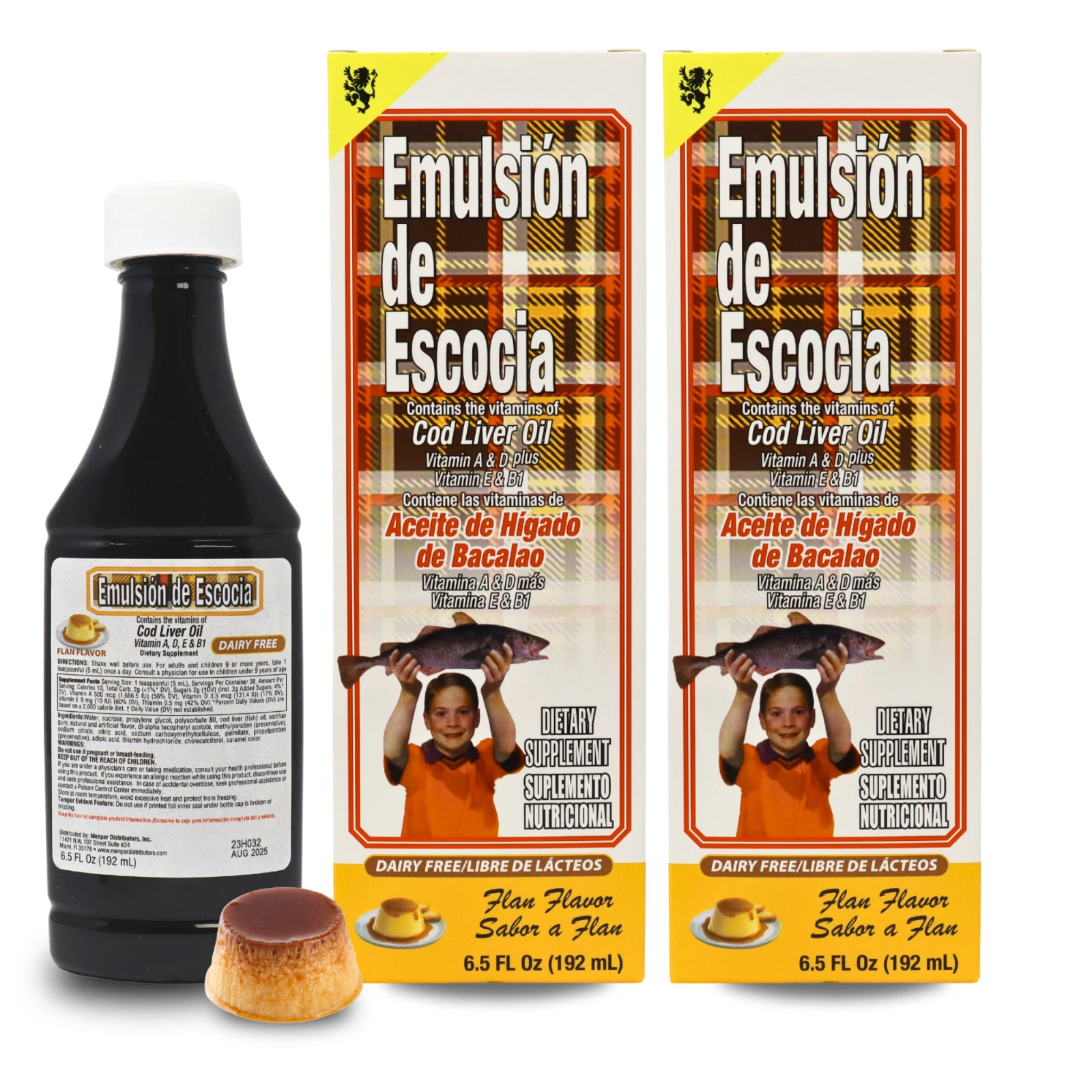 Emulsion De Escocia Cod Liver Oil - Flan Flavor 6.5 fl oz (2-Pack)