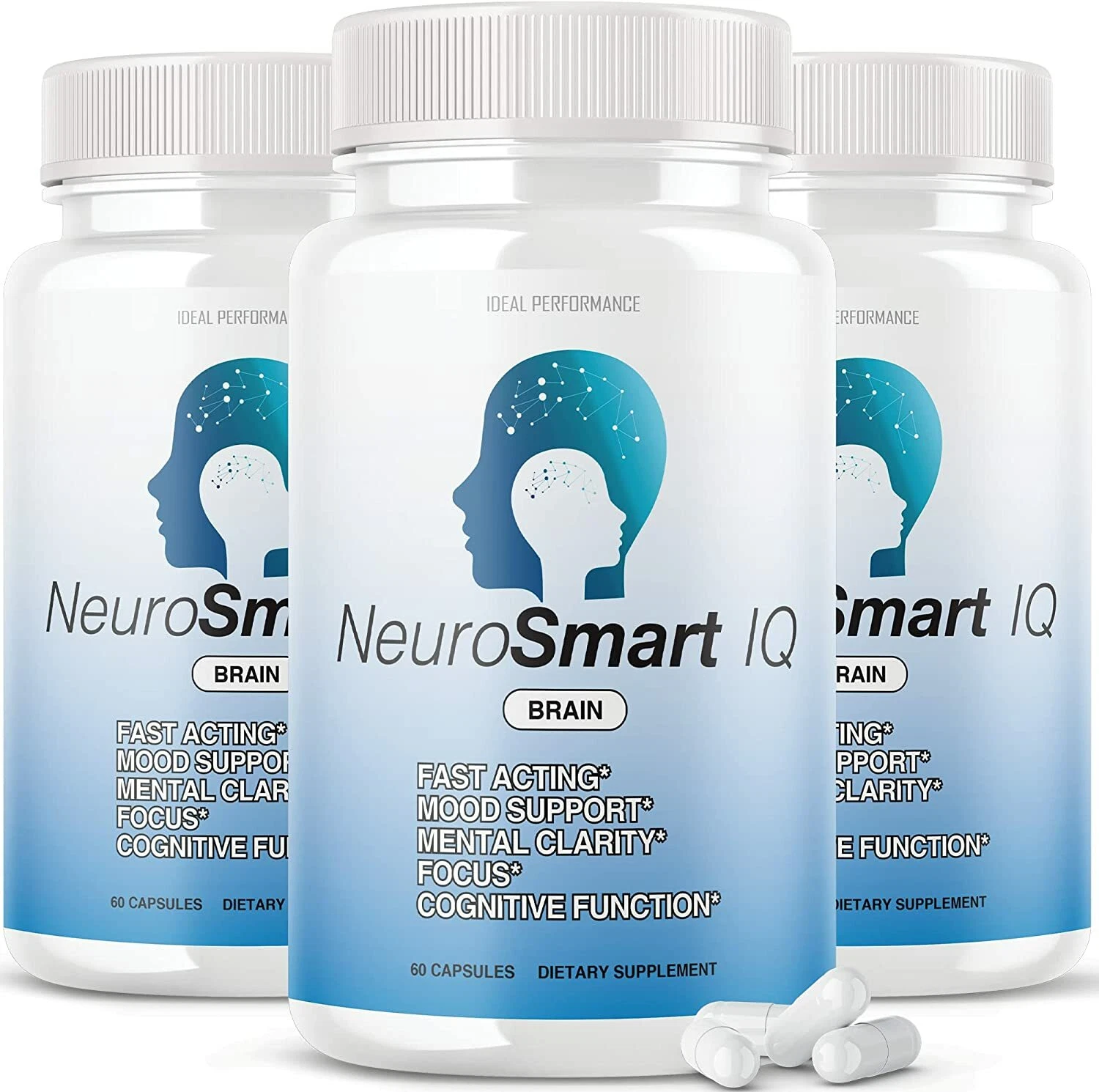 Neuro Smart IQ Brain Pills Neurosmart Mind Energy Plus Neurosmartiq (3 Pack)