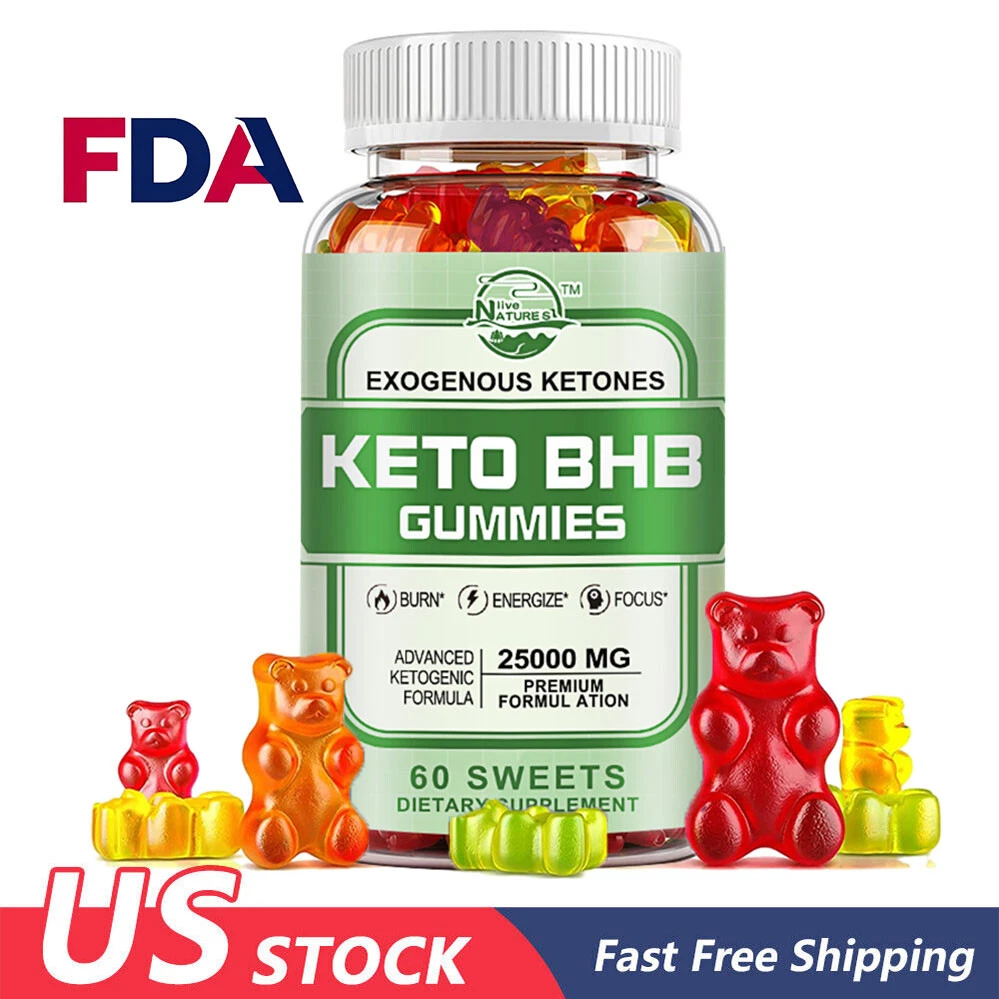 Keto Diet BHB Gummies Fat Burn ACV Weight Loss Detox Keto Diet Pills 60 Gummy