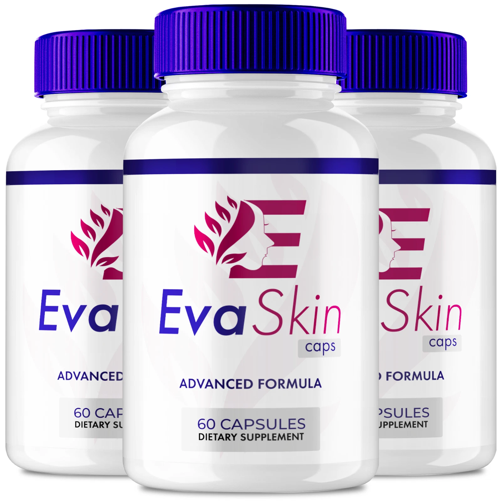 [177258431903] (3 Pack) EvaSkin Capsules, Advanced Eva Skin Care for Daily Glowing Skin Pills