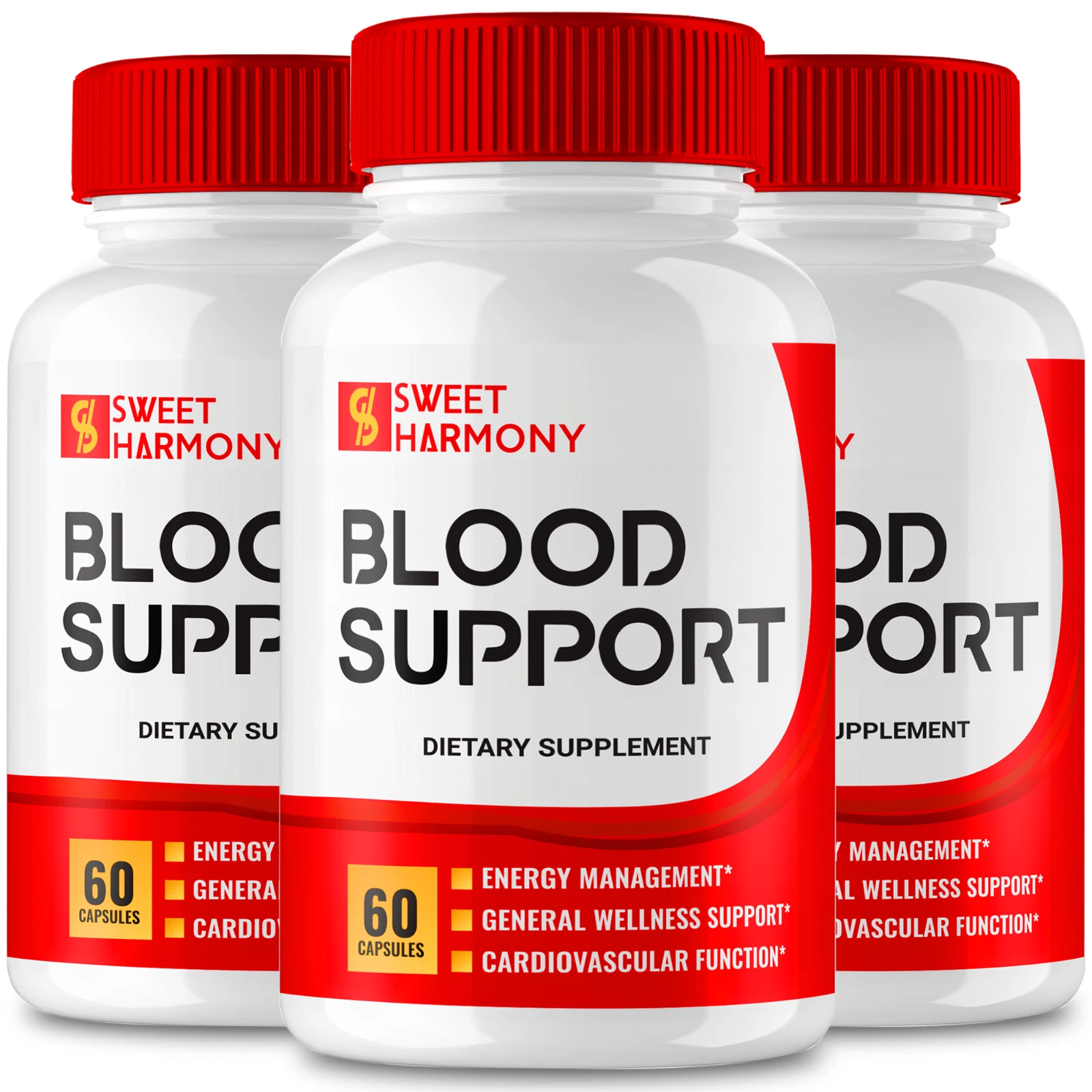 [176794986462] (3 Pack) Sweet Harmony Capsules, Blood Formula Support Capsules (180 Capsules)