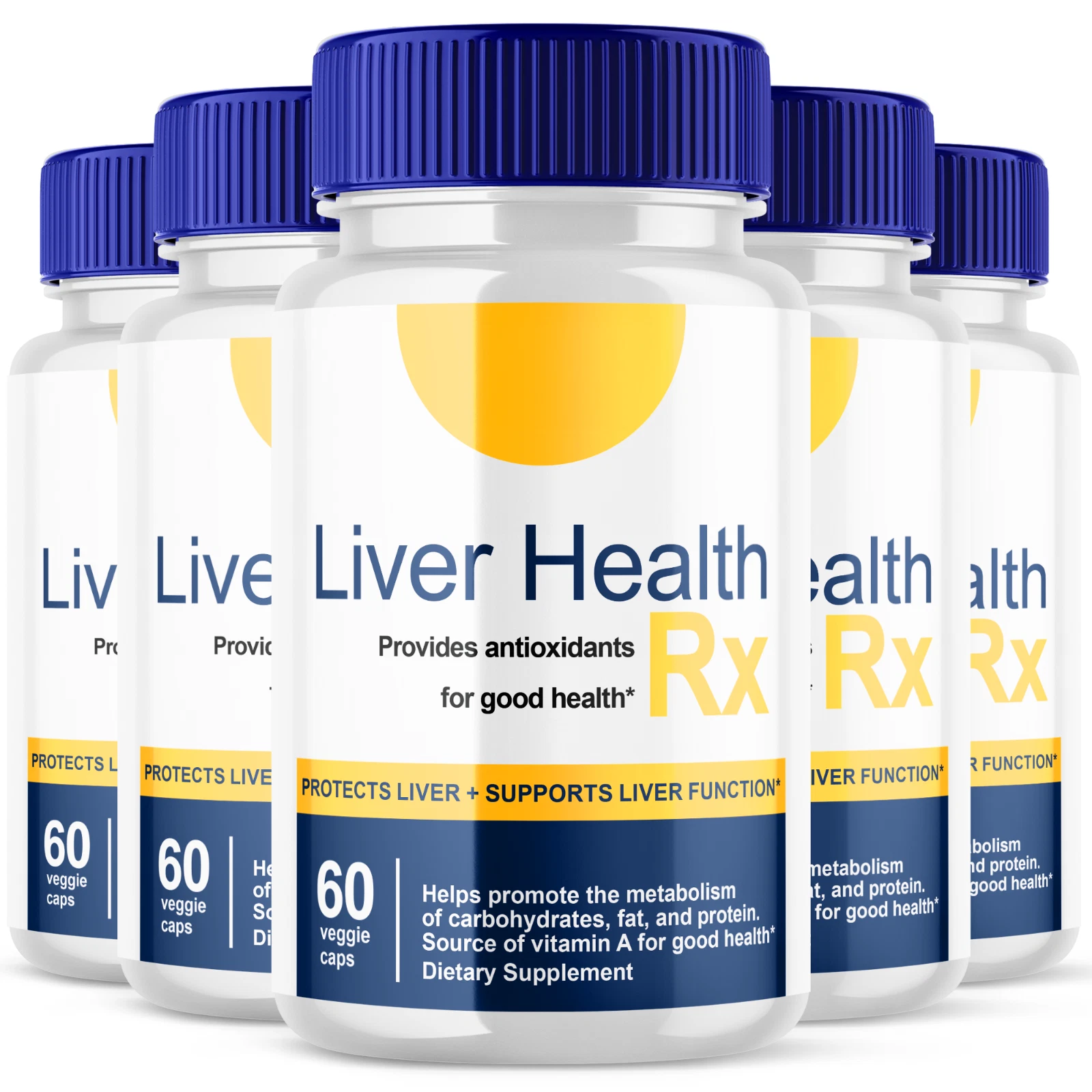 5 Pack, Liver Health RX Advanced Support for Healthy Liver Function 300 Capsules