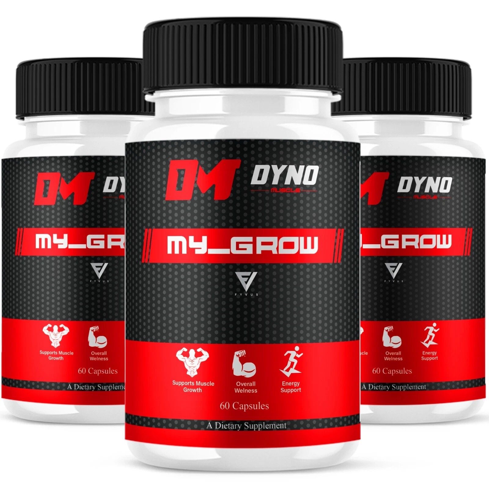 [146508019244] (3 Pack) Dyno My-Grow Muscle Support Dyno My-Grow Supplement (180 Capsules)