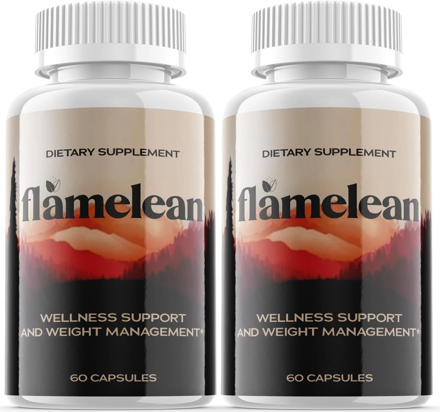 (2 Pack) Flamelean Supplement Pills - Support Weight Loss, Fat Burn - 120 Pills