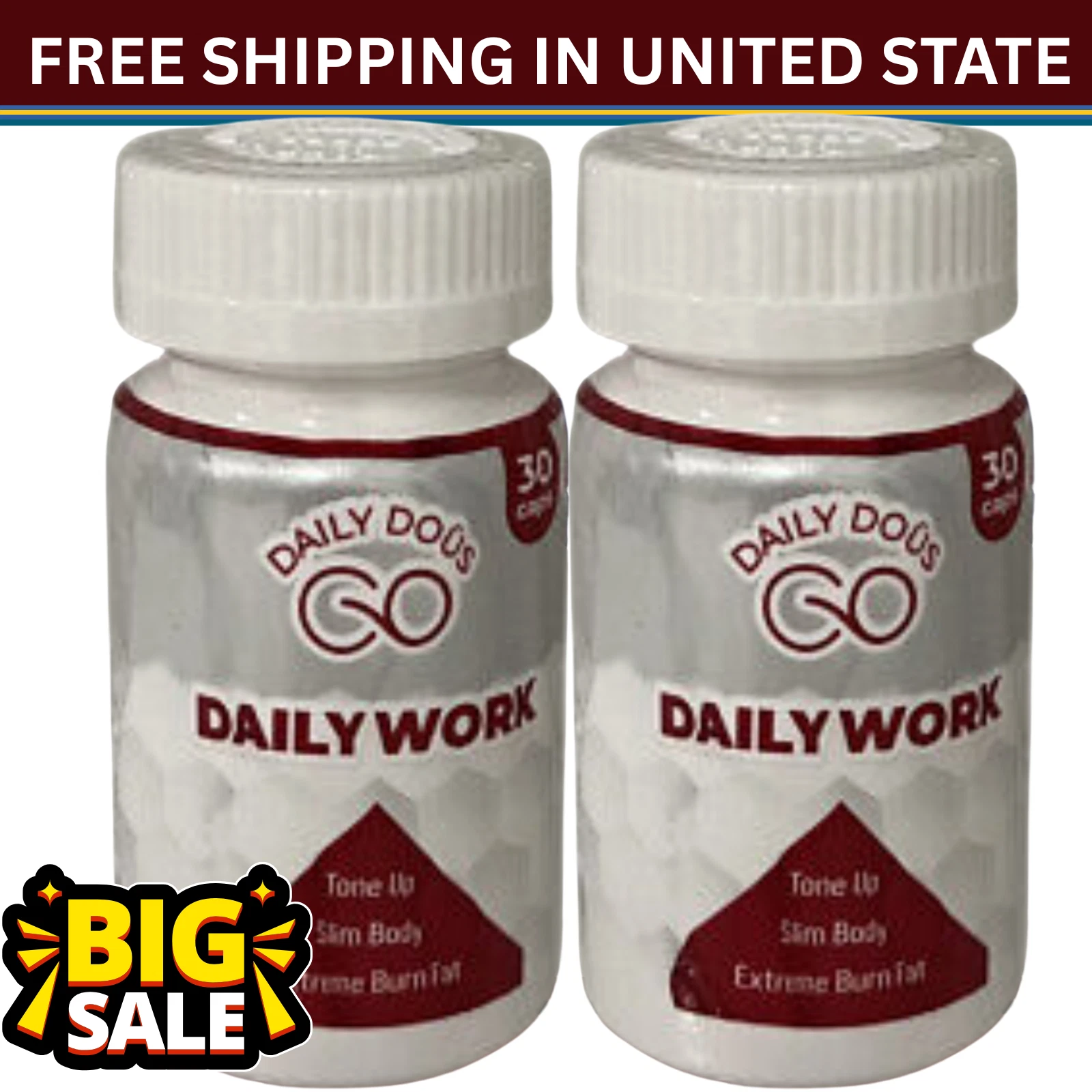 Daily Work Pills *Brand New and Sealed * by Daily Dous / Skinny 365- 2 pack.
