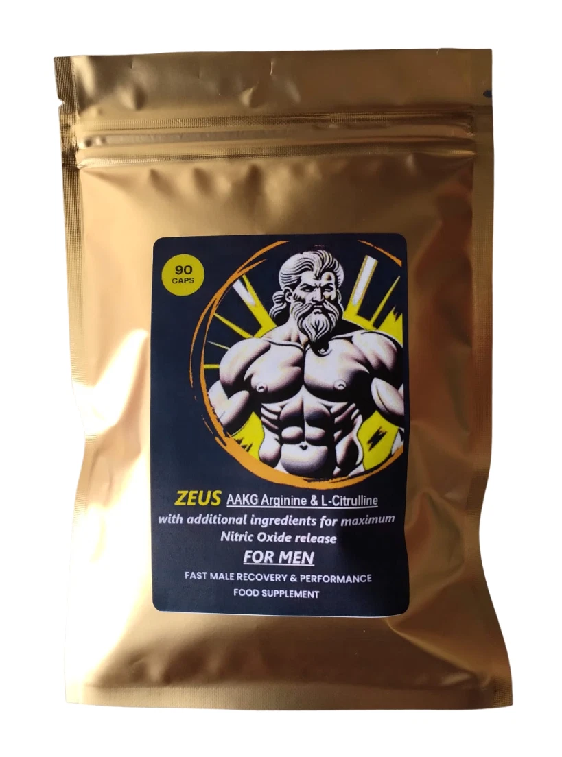 Zeus AAKG Arginine + More 2000mg 90 Caps, Muscle Growth Nitric Oxide Pre-Workout