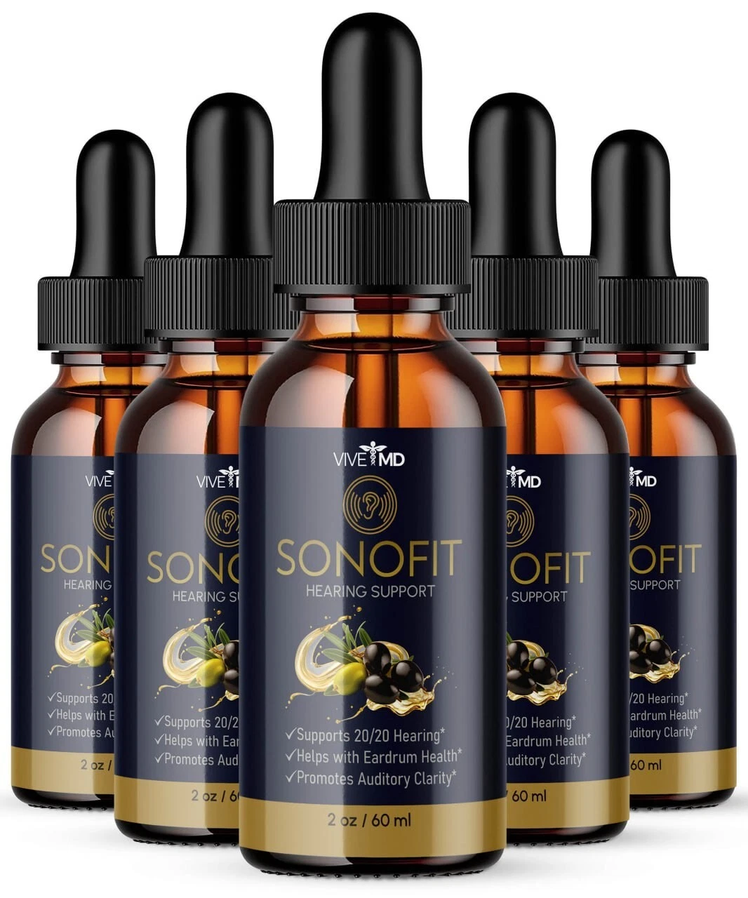 Sonofit Health Supplement Drops for Wellness Boost - Official Formula (5 pack)