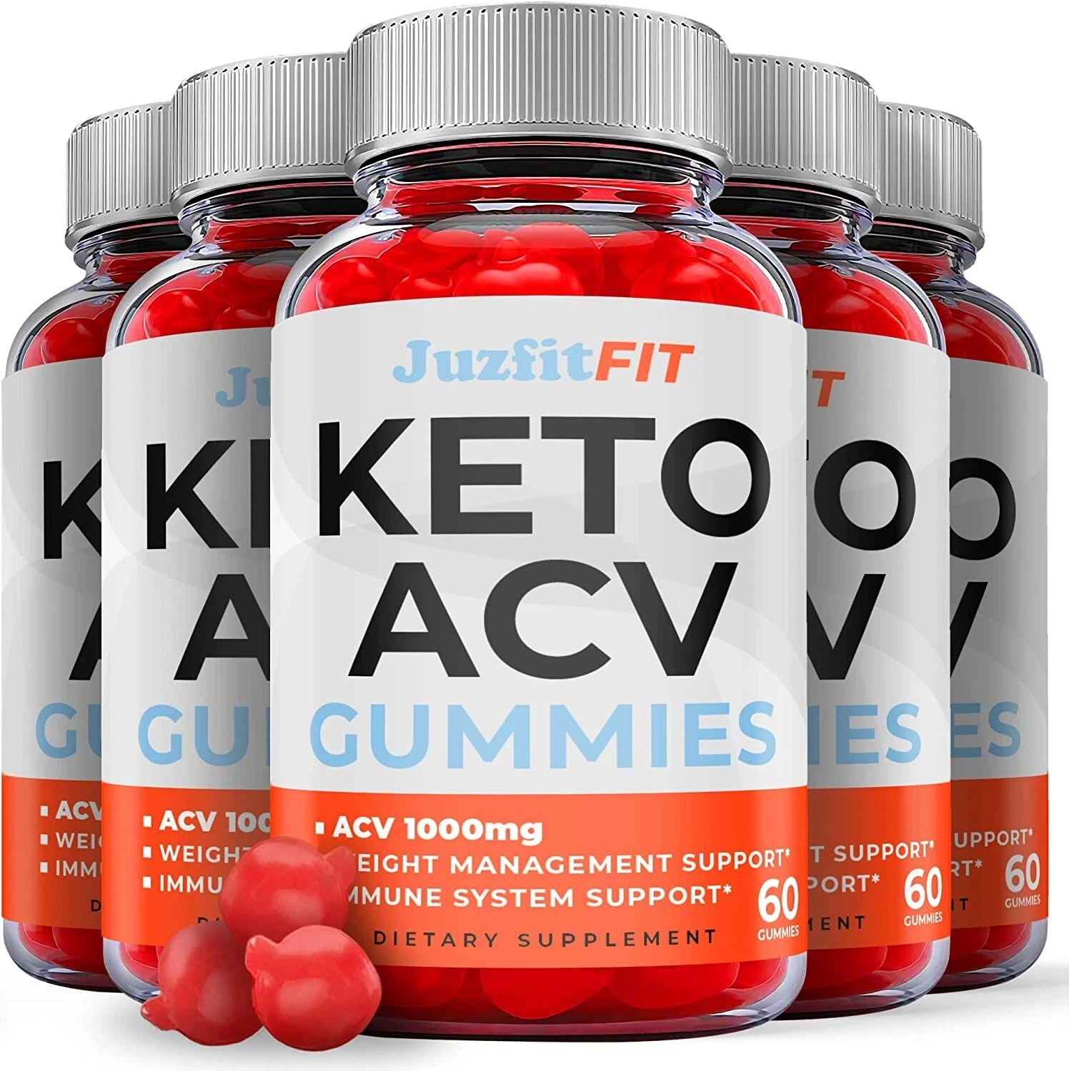 (5 Pack) Juzfit Keto Gummies - Juzfit Keto ACV Gummies For Weight Loss -300 Gums