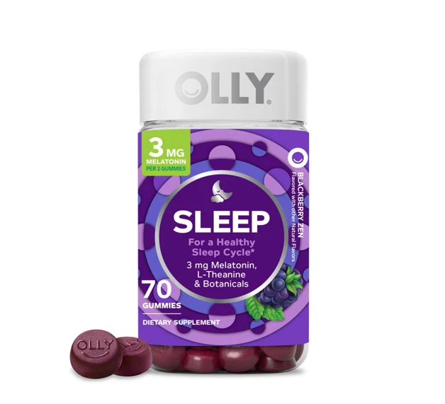 OLLY Sleep Gummy- 3g Melatonin- L Theanine- Chamomile- Blackberry- 70 Ct