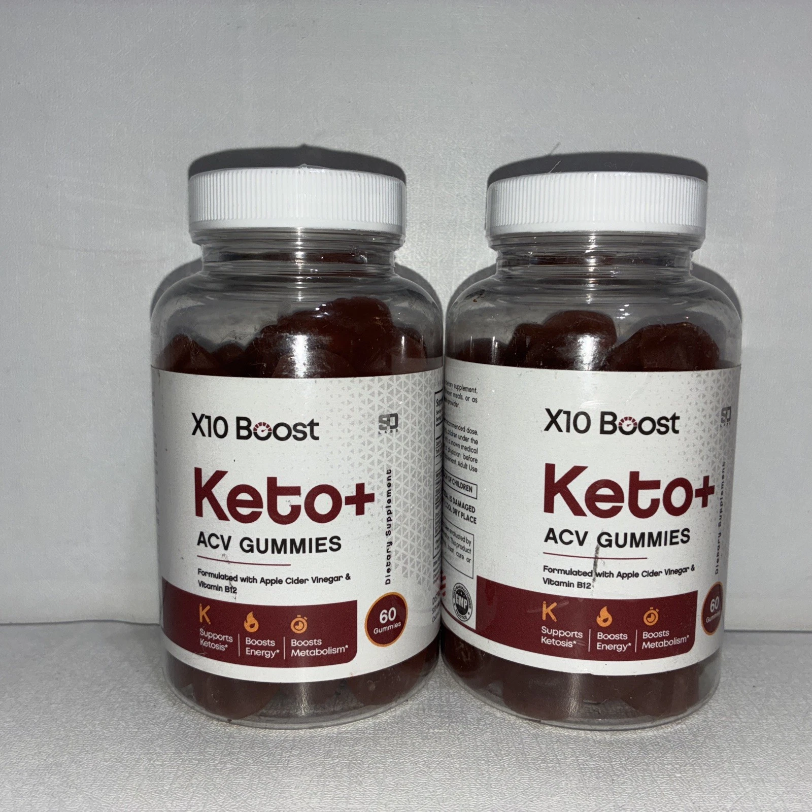 Lot Of 2-X10 Boost Keto ACV gummies, X10 Boost Gummies Weight Loss (120 Gummies)
