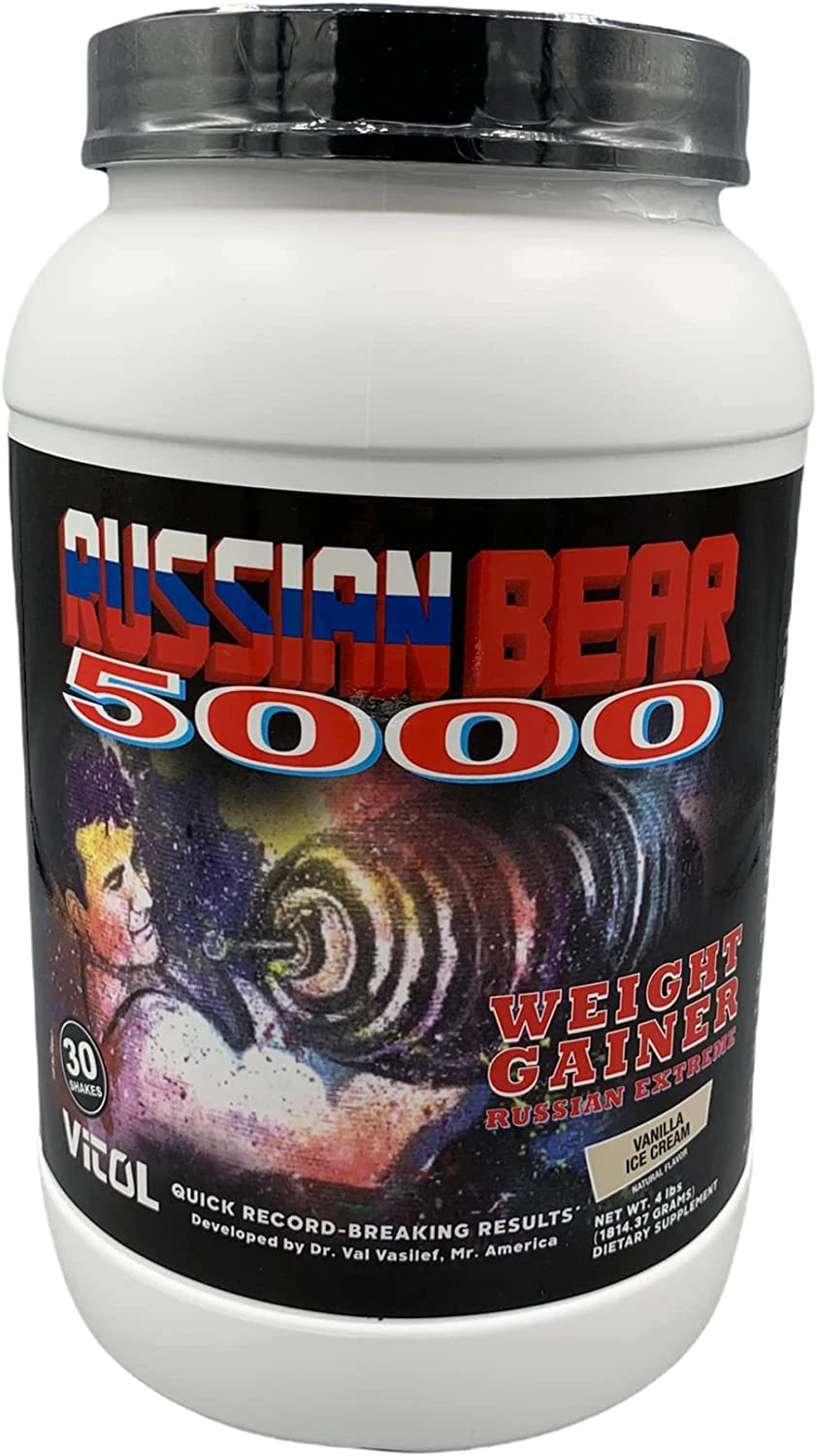Vitol Russian Bear 5000, Ice Cream Vanilla 4lb Bottle