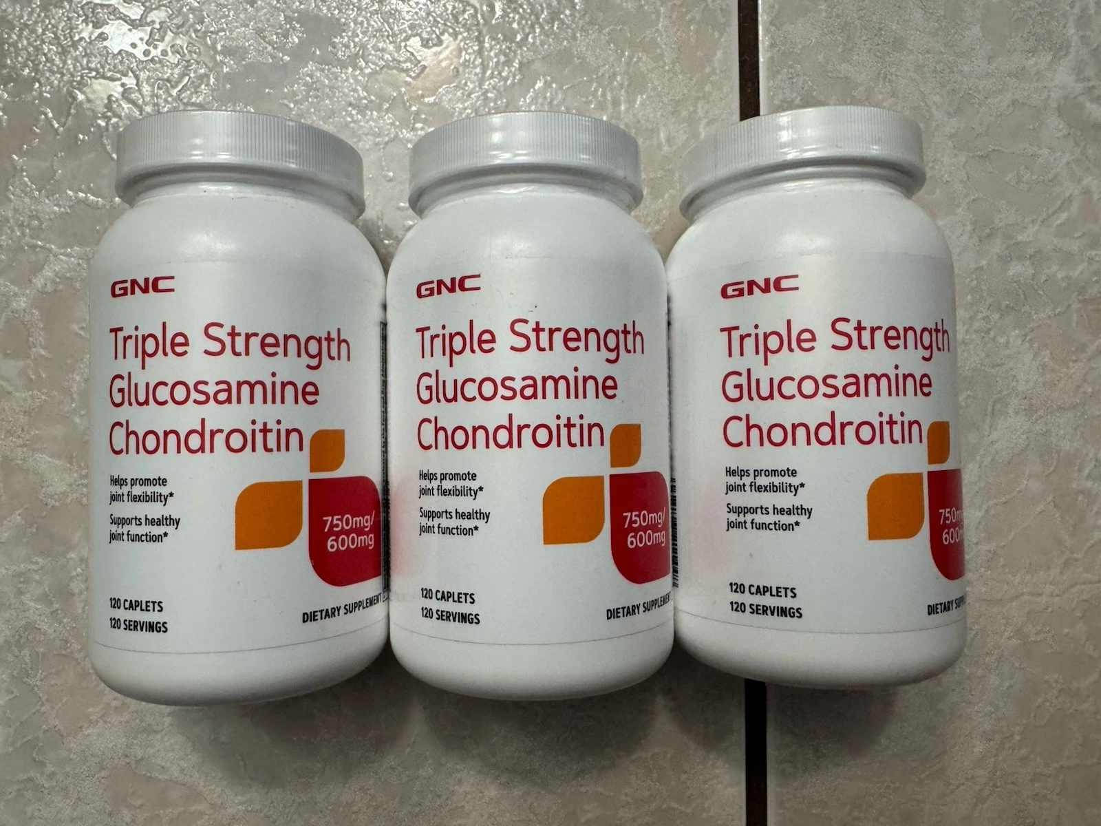 GNC Triple Strength Glucosamine Chondroitin 750mg/600mg 120 Caplets