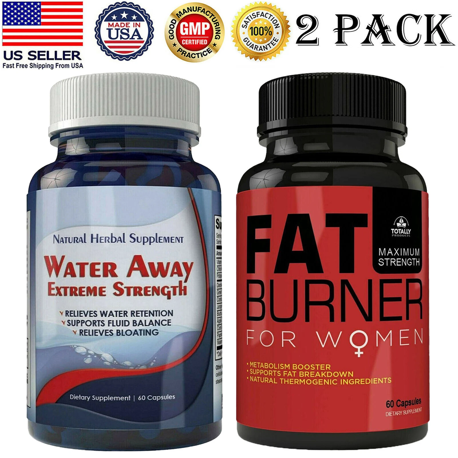 Diuretic Water Away Capsules Women Fat Burner Weight Loss Dietary Supplements