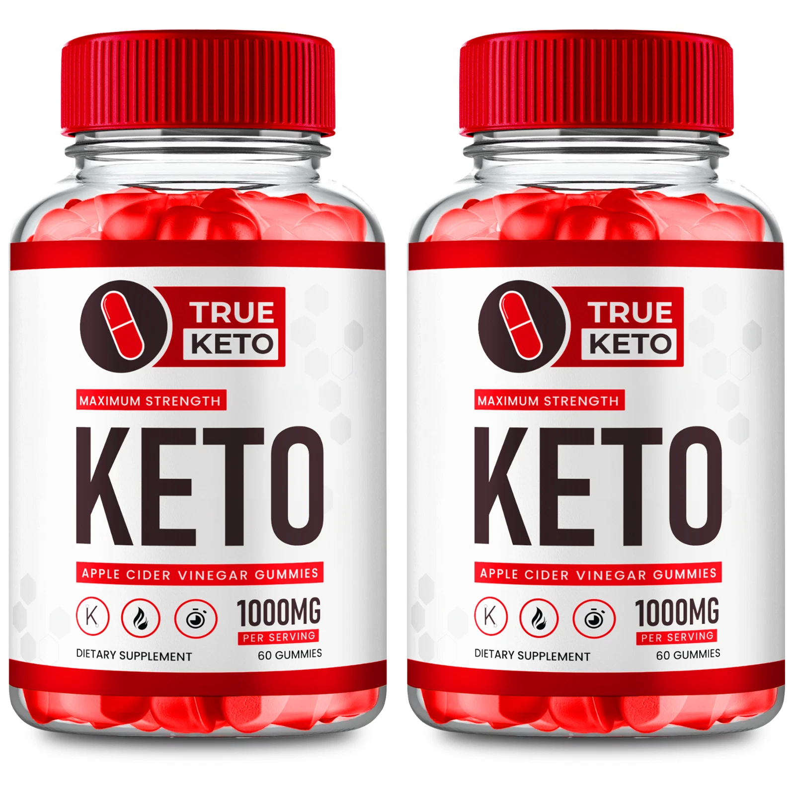 (2 Pack) True Keto ACV Gummies, TrueKeto Weight Management Gummies (120 Gummies)