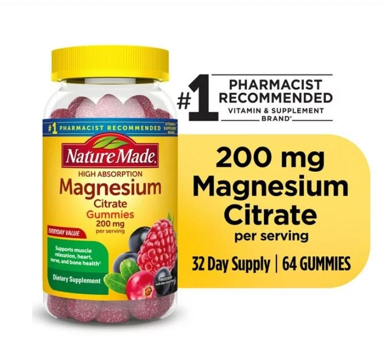 Citrato de Magnesio de Alta Absorción relajación muscular, salud del CORAZON