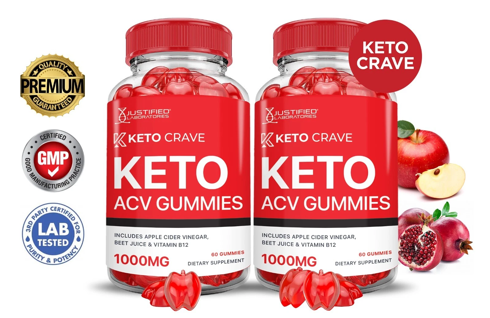 Gomitas Keto Crave ACV 1000 MG vinagre de sidra de manzana 120 gomitas