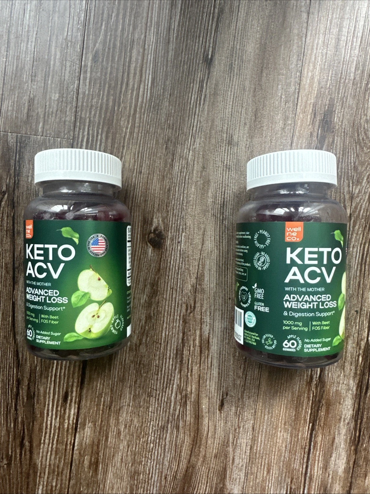 2 PACK (120 ct)- Keto ACV Gummies Advanced Weight loss w the Mother, 1000 Mg