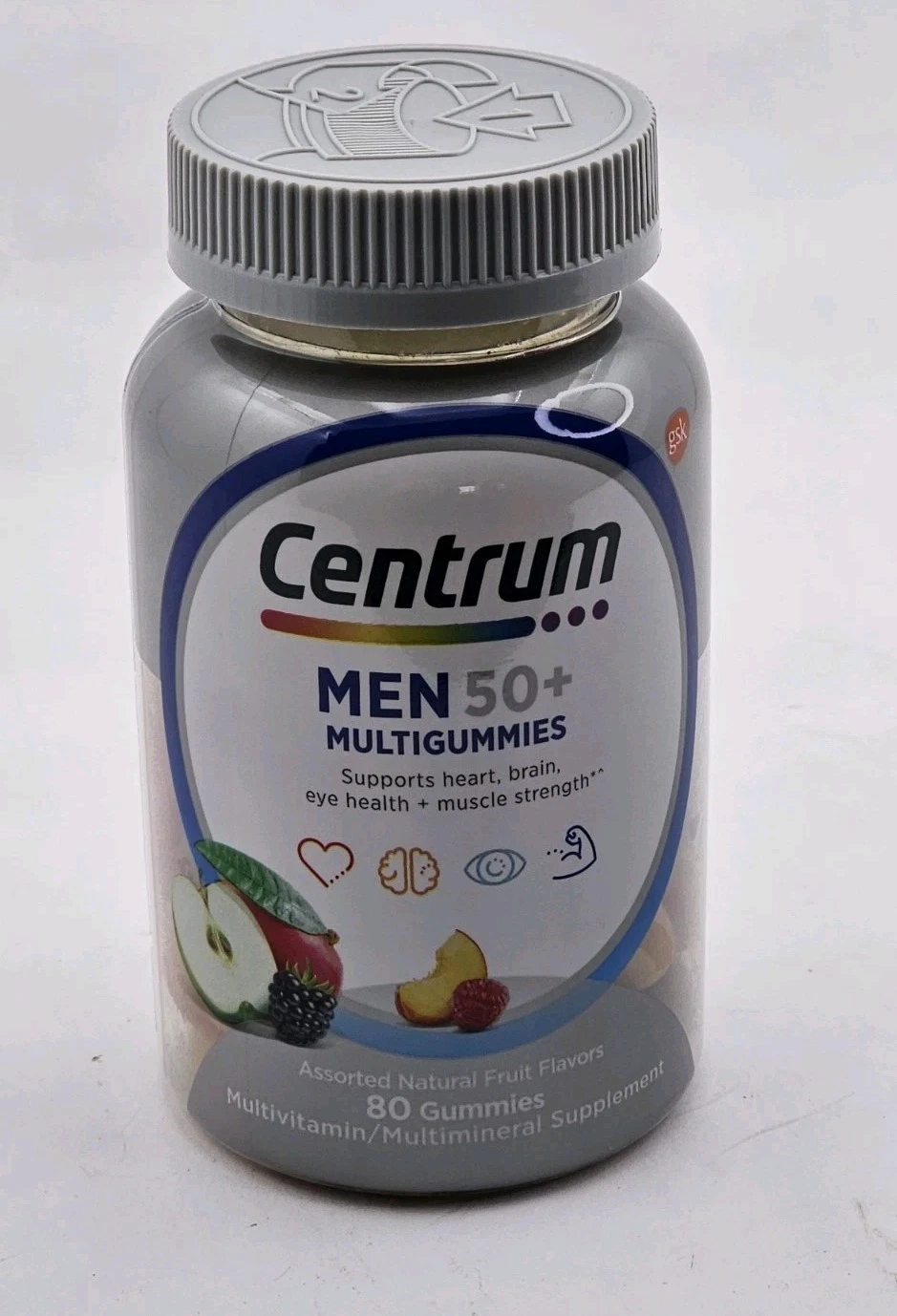 Centrum Men 50 Multi Gummies Assorted Natural Fruit Flavors 80 Count Ex.07/2022