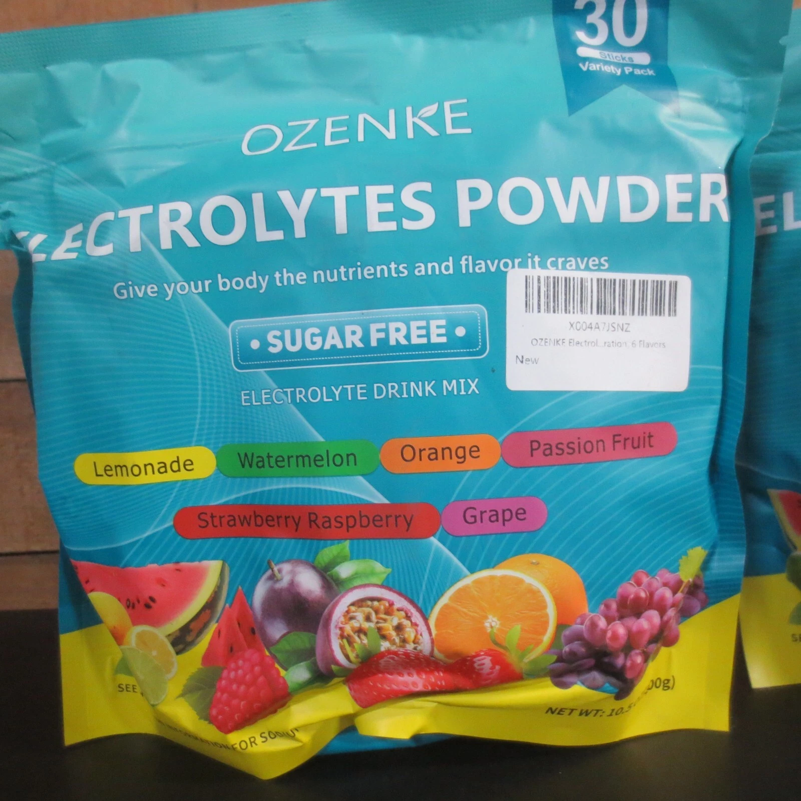 OZENKE ASSORTED FLAVORS SUGAR FREE Electrolytes Powder Packets, 30 Sticks