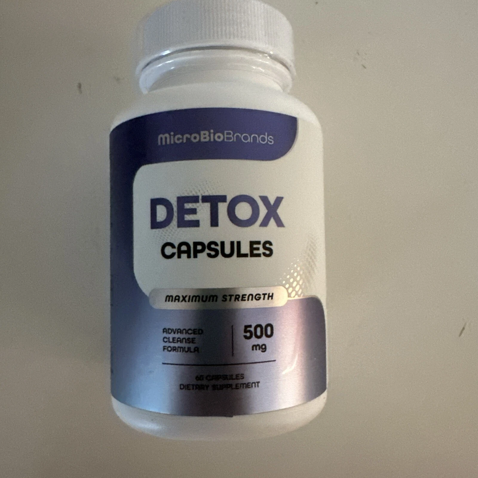 MicroBioBrands Detox Capsules Maximum Strength 500mg qty 60 Exp 06/26