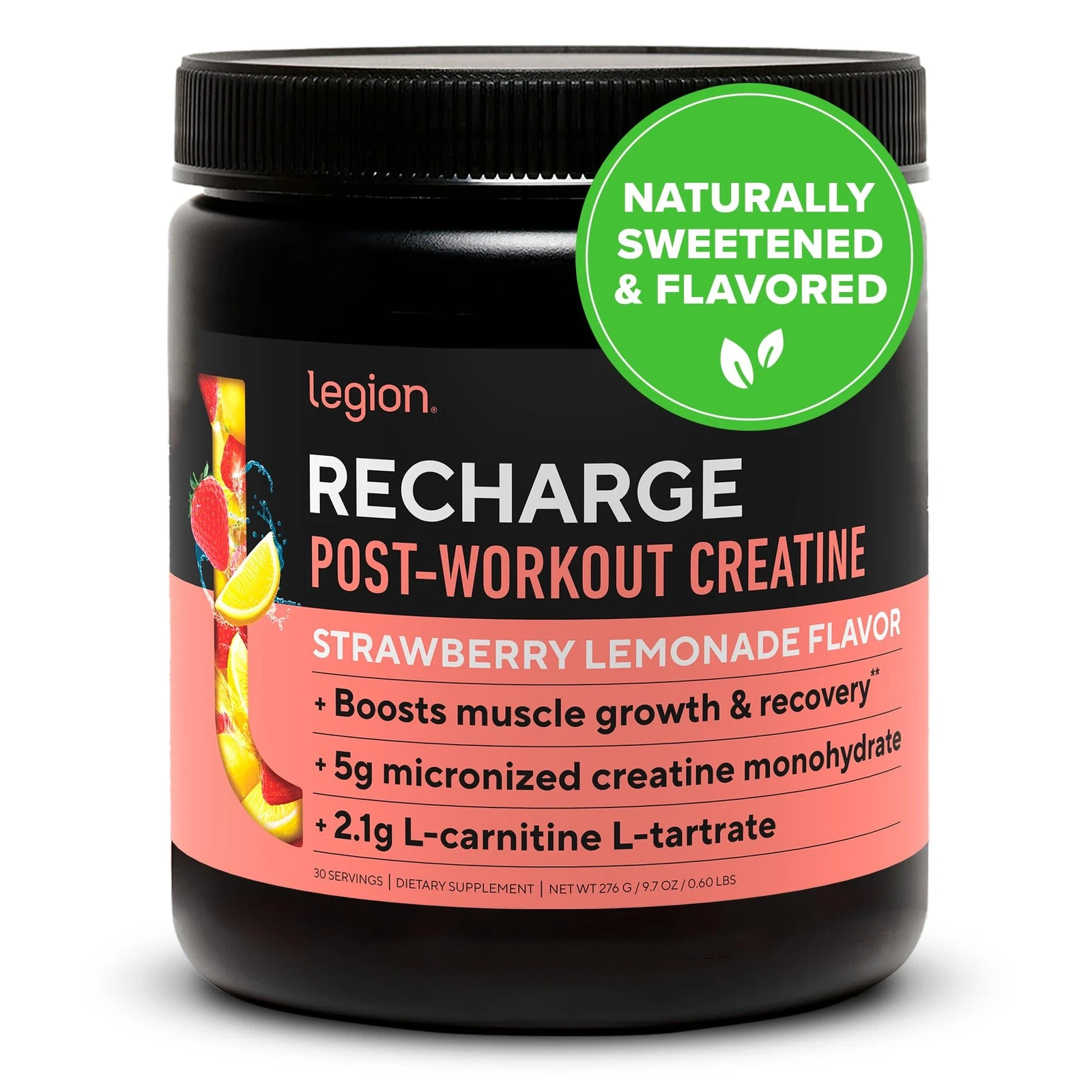Legion Recharge Post Workout Drink - Micronized Creatine Monohydrate Natural Pos