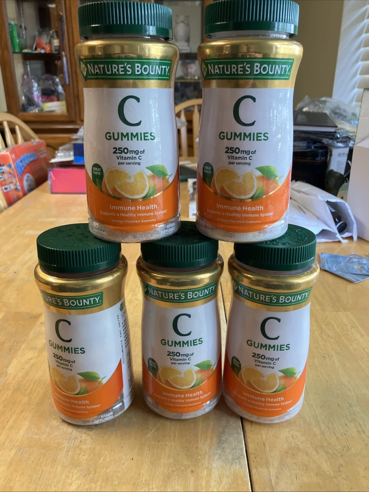 5-Pack Nature’s Bounty Vitamin C Gummies 250mg Each - 240 Count - *EXP 06/2026*