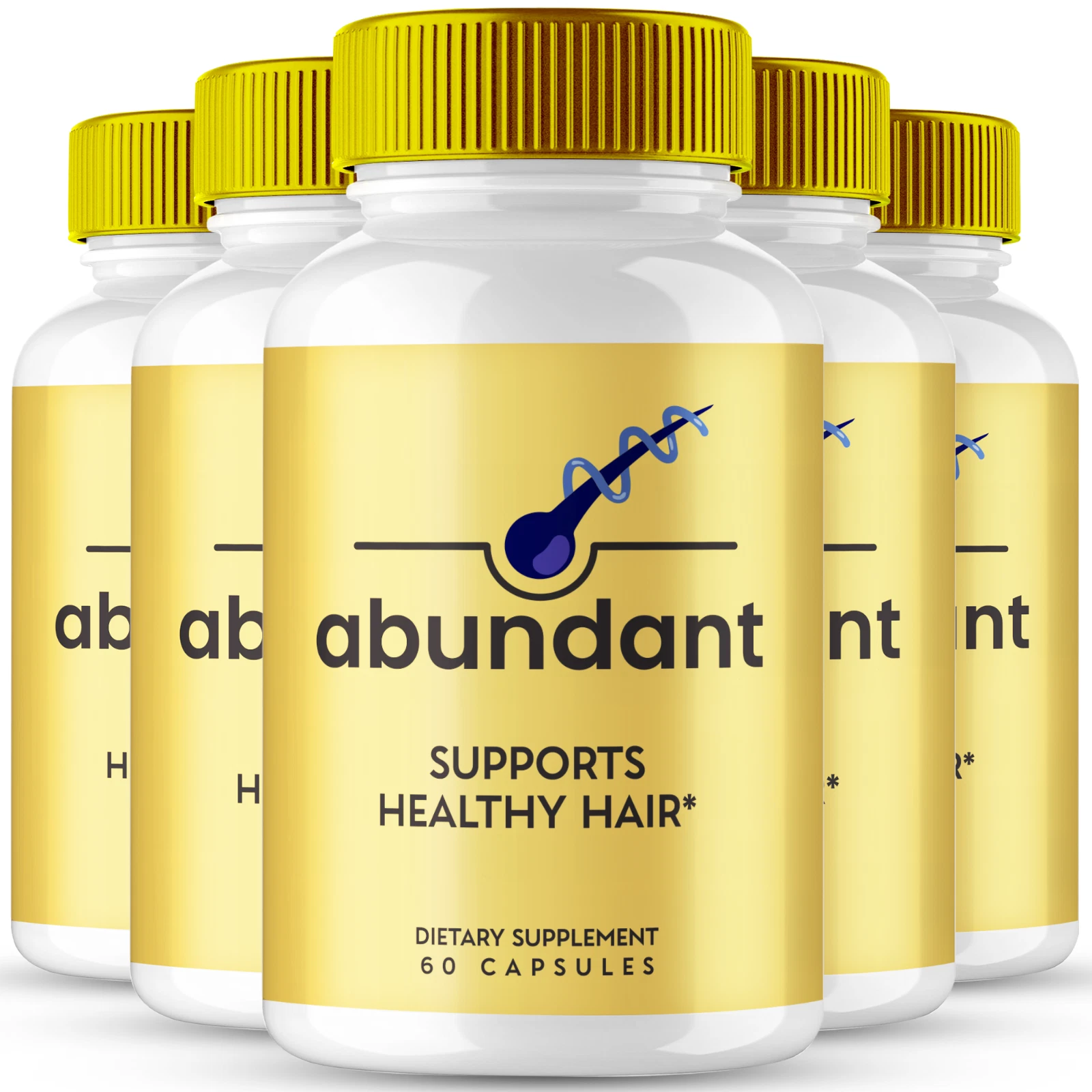 [177039923425] (3 Pack) Abundant Hair Capsules for Healthy Hair Growth, Shine, & Smoothness
