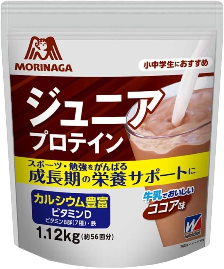 [286148186237] Junior Protein Morinaga Cocoa Flavor 1.12kg approx. 56 servings 1 cup per dayA