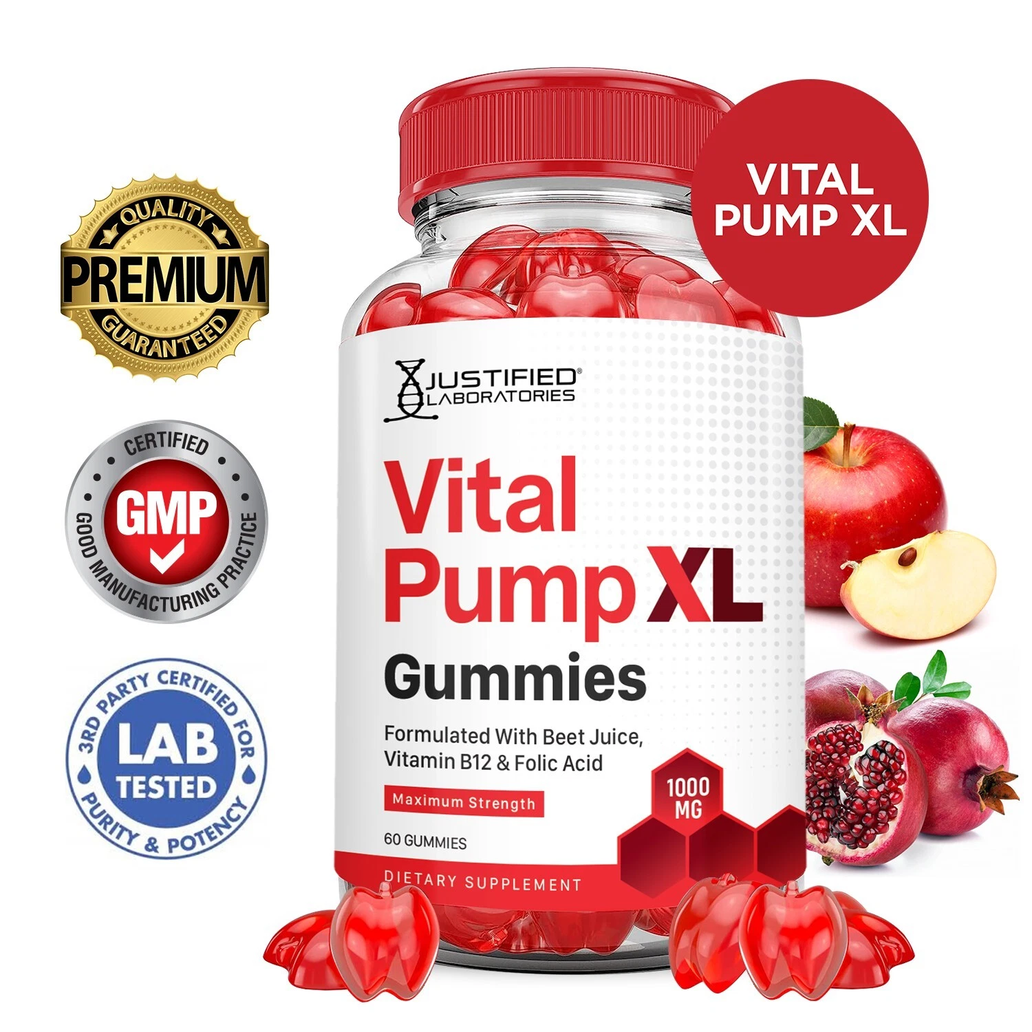 Vital Pump XL Performance Gummies 1000MG Advanced Formula For Men 60 Gummies