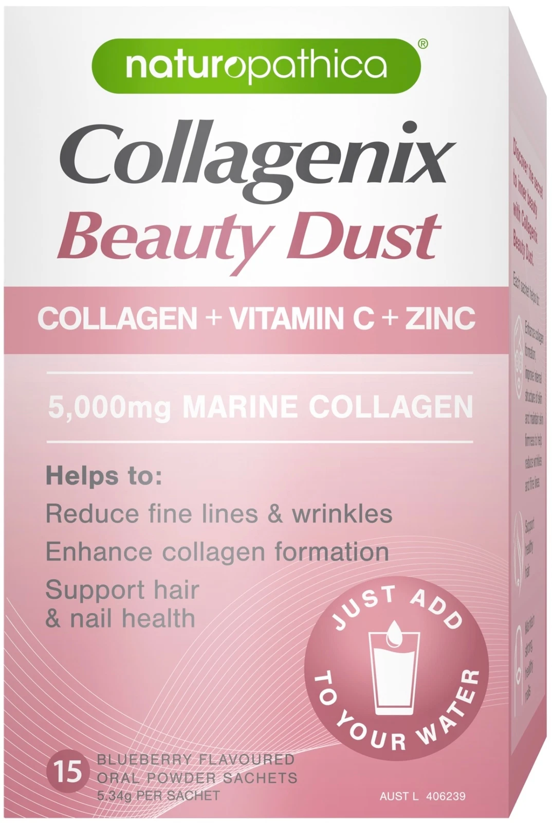 [254402695901] Naturopathica Collagenix Beauty Dust 5,000mg 15 sachets x 3 Pack