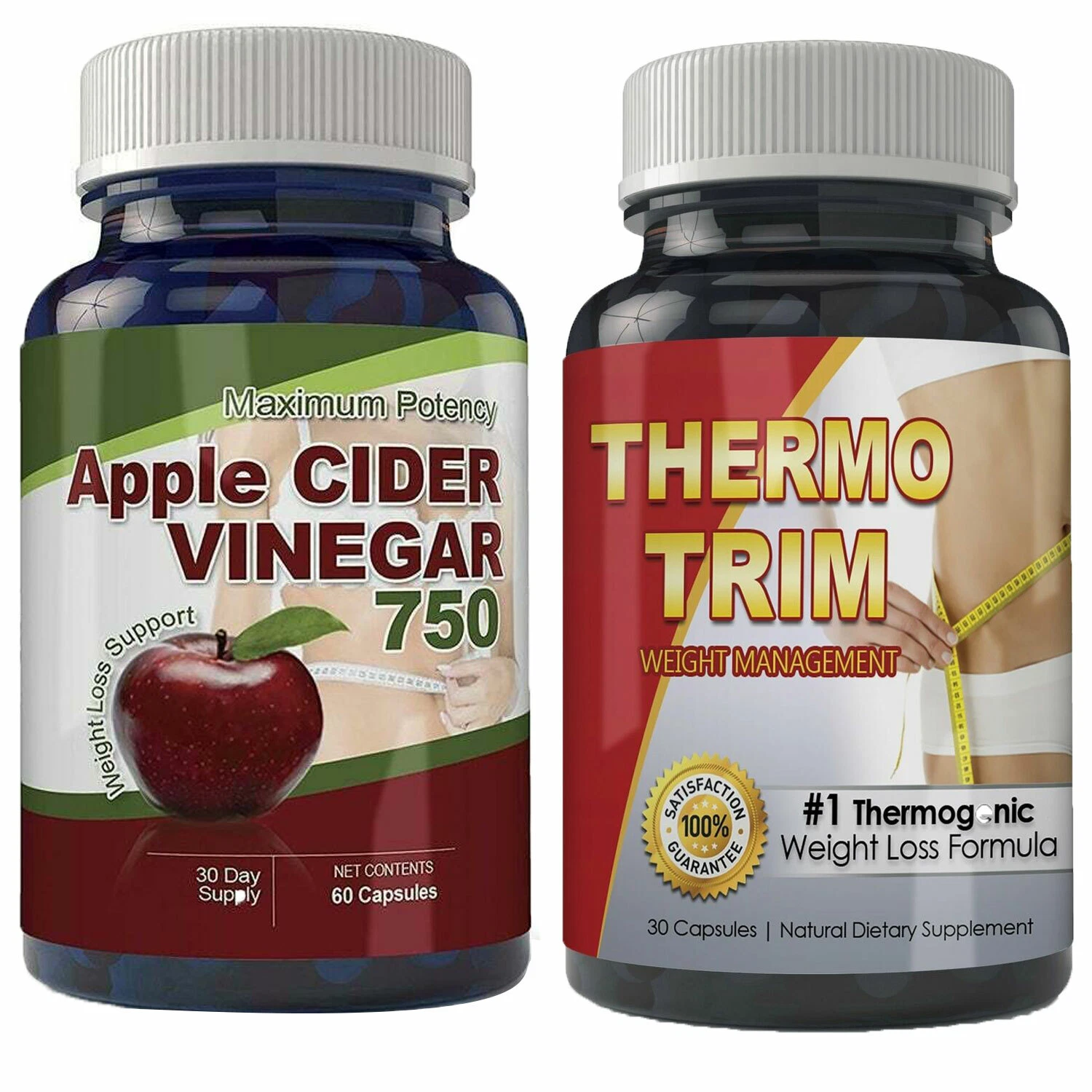Apple Cider Vinegar & Thermogenic Trim Weight Loss Fat Burner Dietary Capsules
