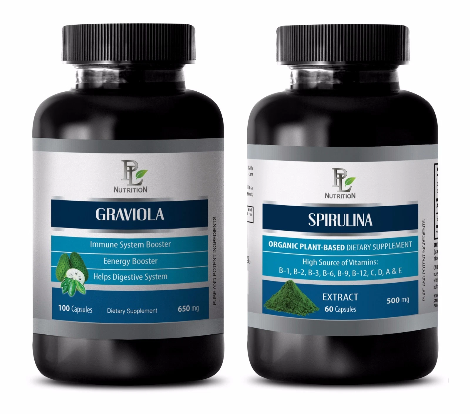 Immune support booster - GRAVIOLA – SPIRULINA COMBO - spirulina vegetarian